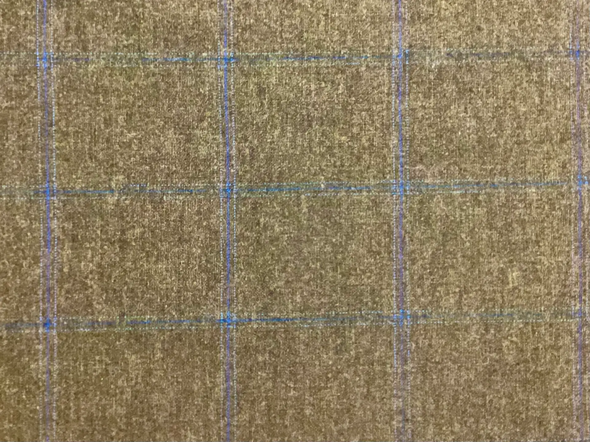 Made It Italy 100% Wool Windowpane In Olive 
