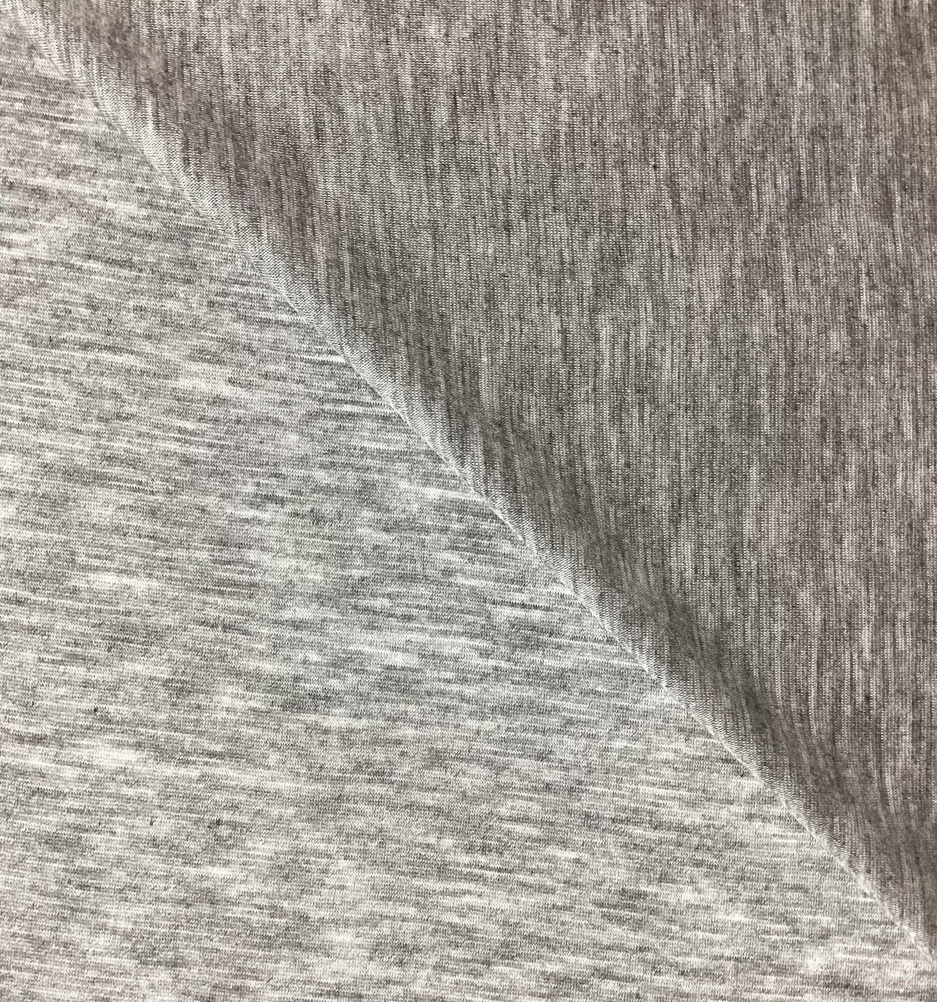 Italian Modal Jersey Knit in Light Heather Grey 