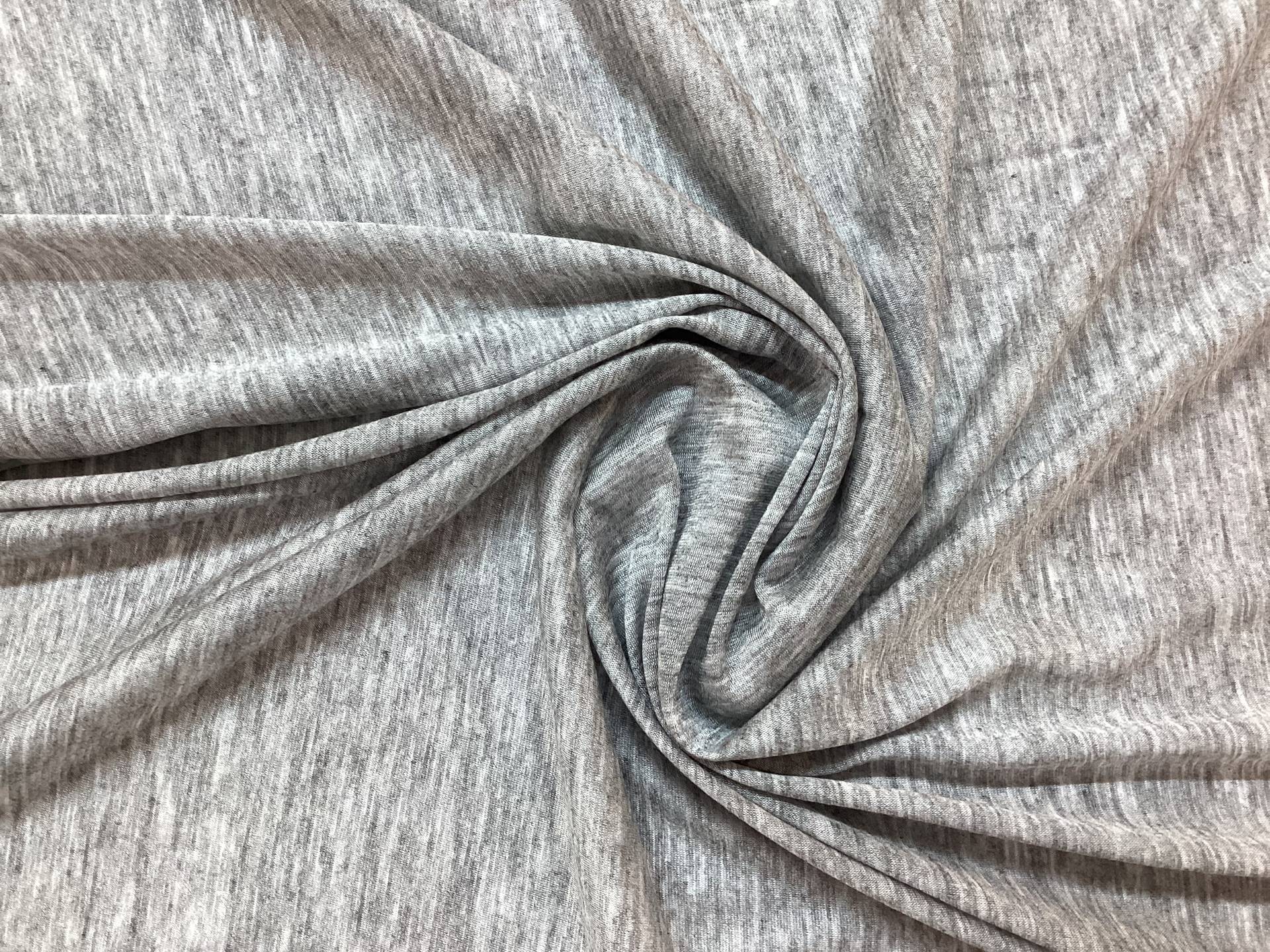 Italian Modal Jersey Knit in Light Heather Grey 