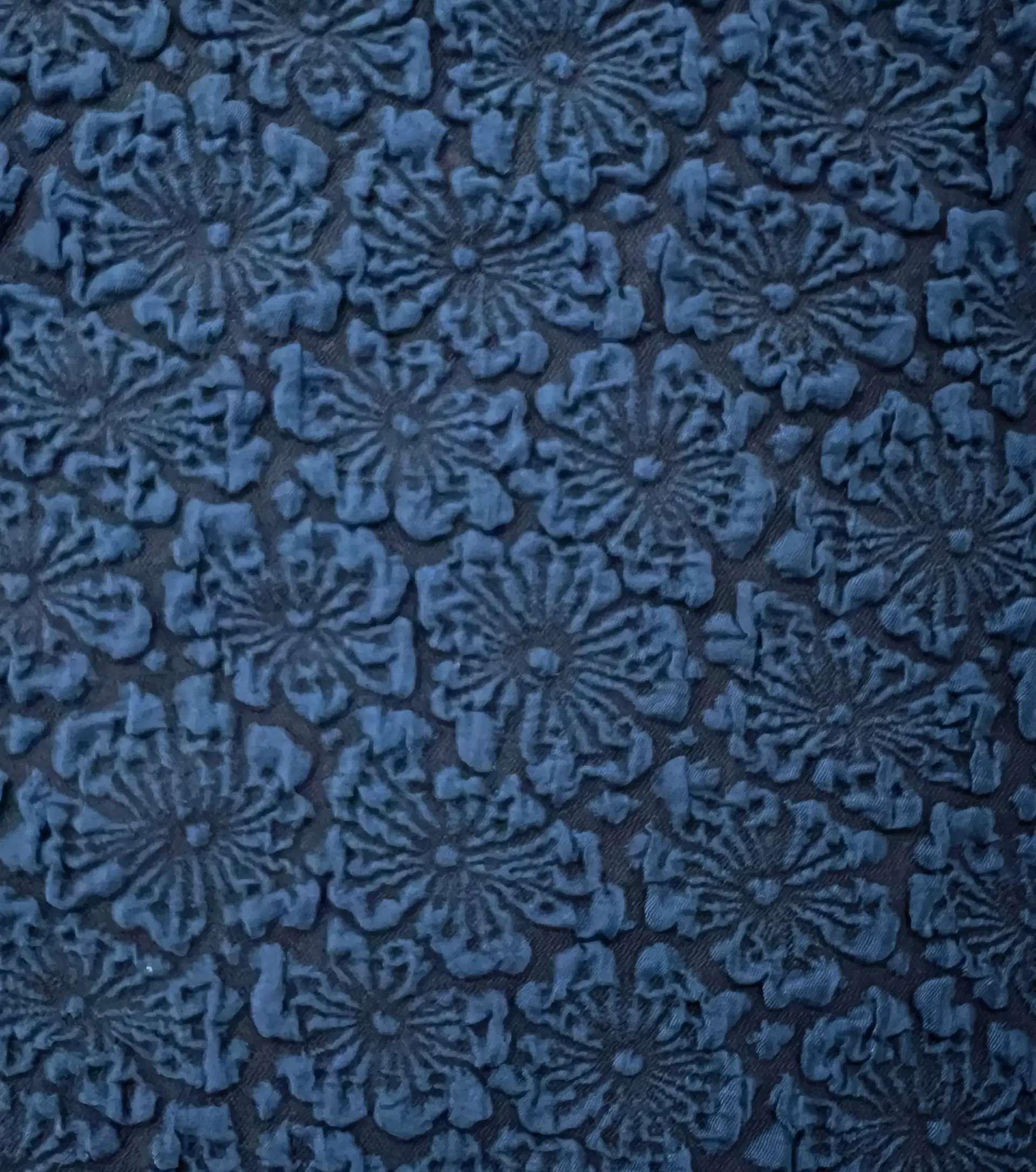 Stretch Mattelassé Brocade in Navy
