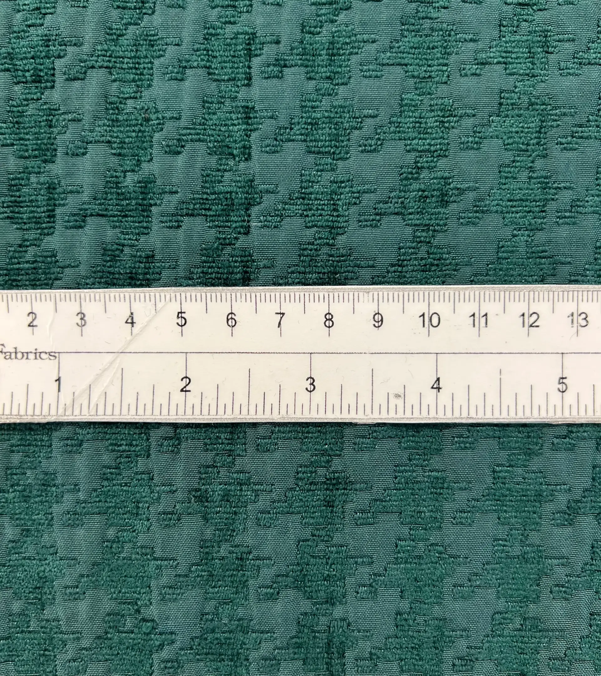 Houndstooth Chenille Brocade in Spruce Green