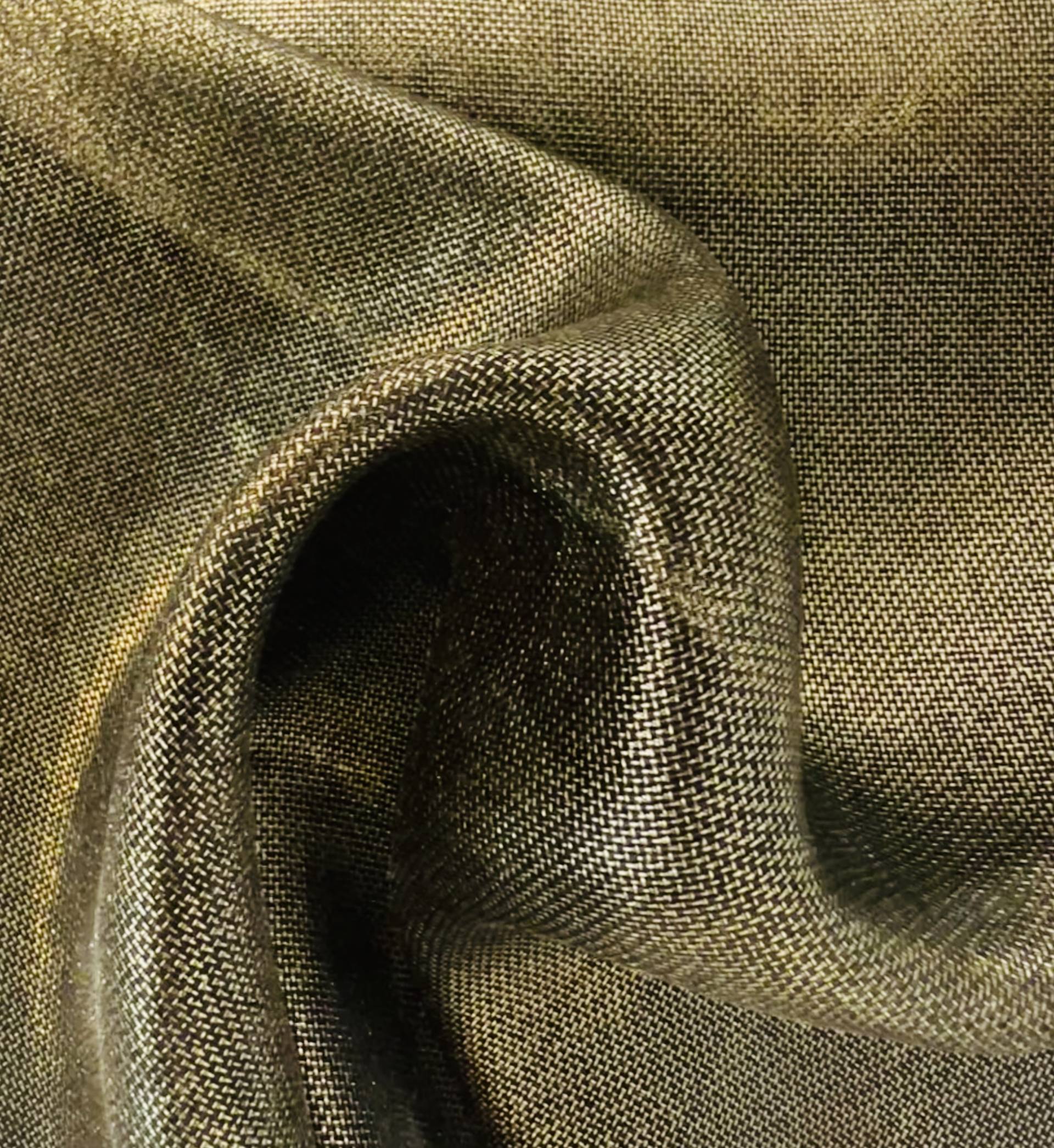 Metallic Coated Nylon Marquisette in Dark Gold 