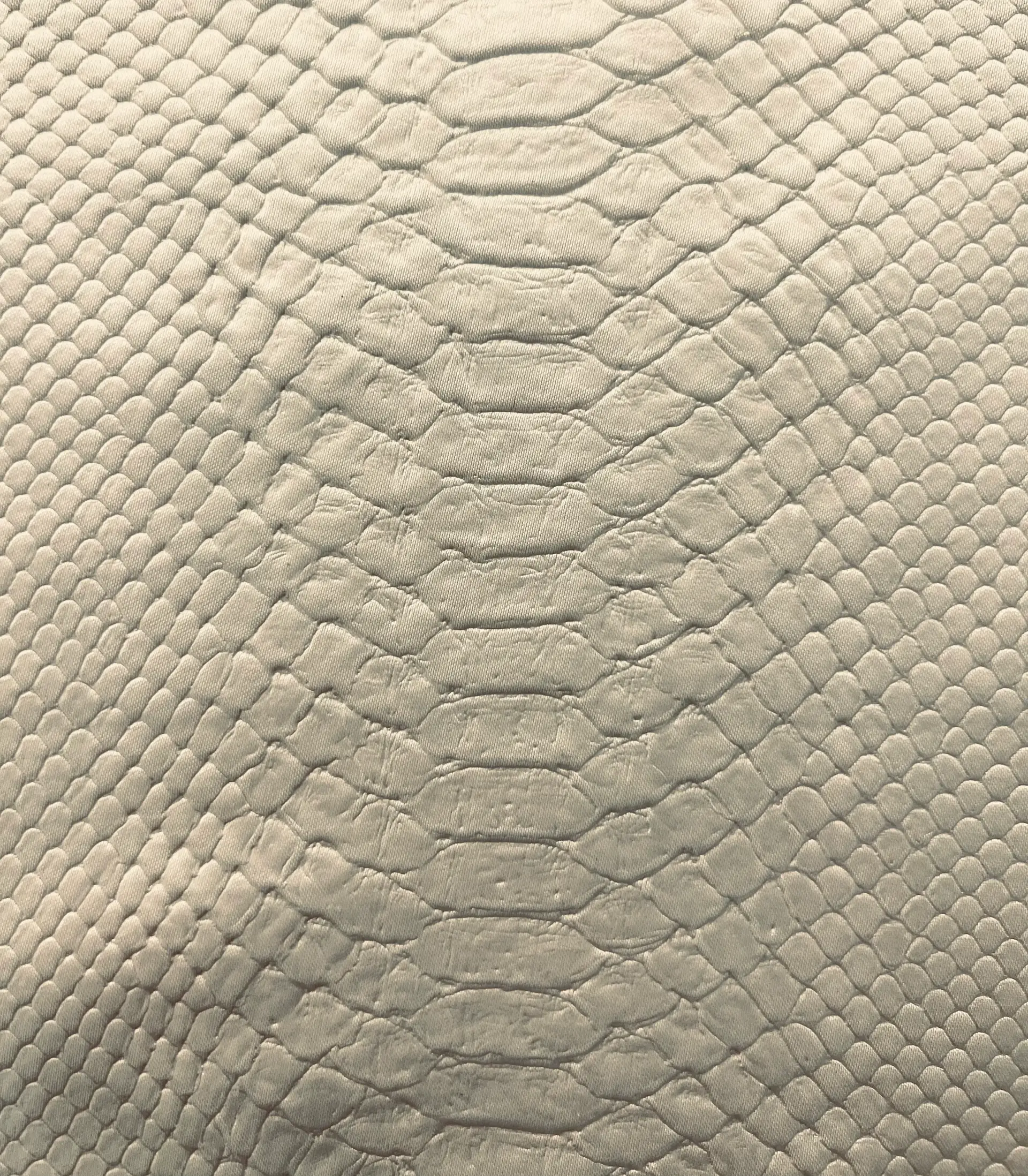 Silk & Nylon Embossed Reptile in Cream