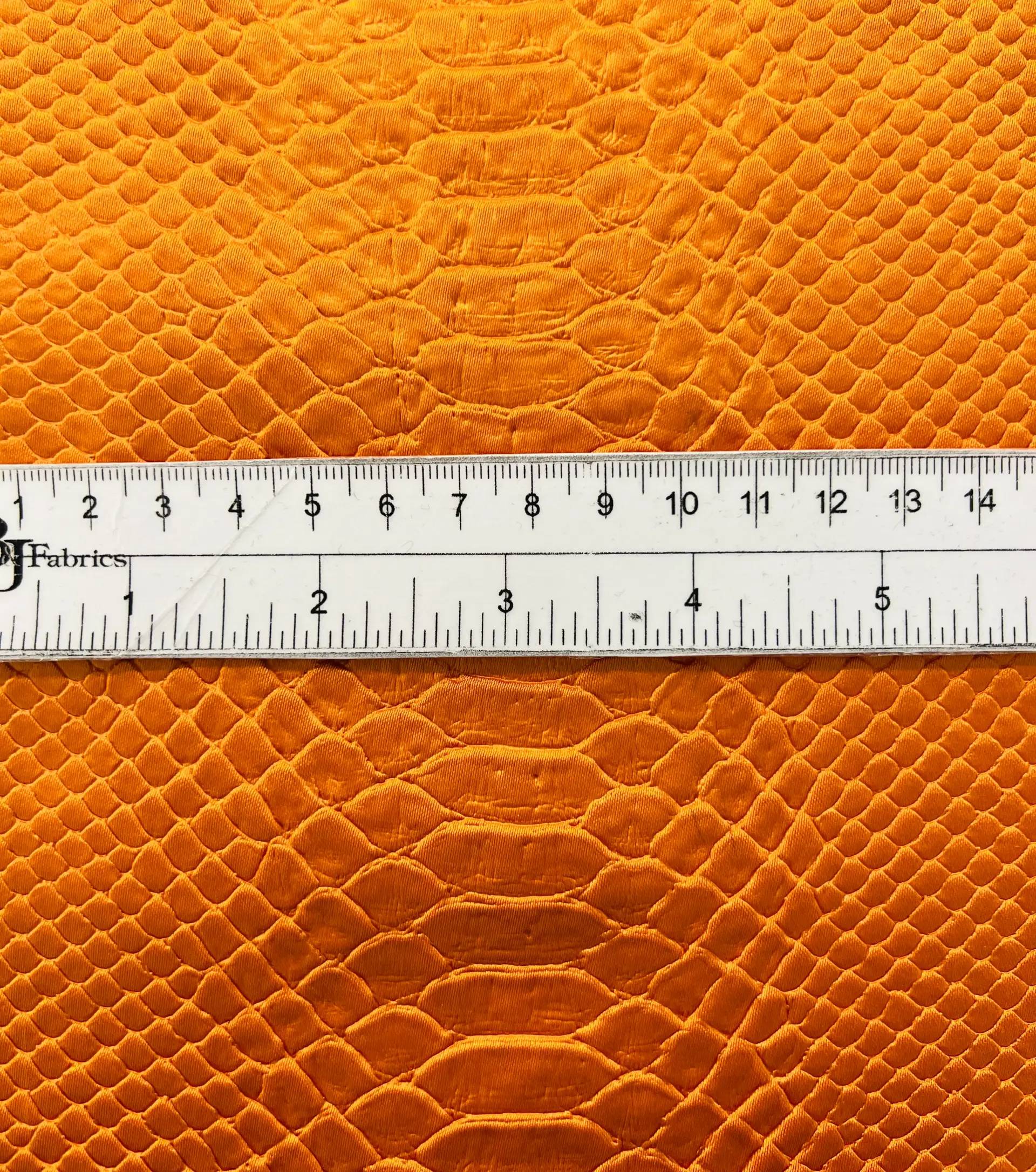 Silk & Nylon Embossed of Reptile in Orange