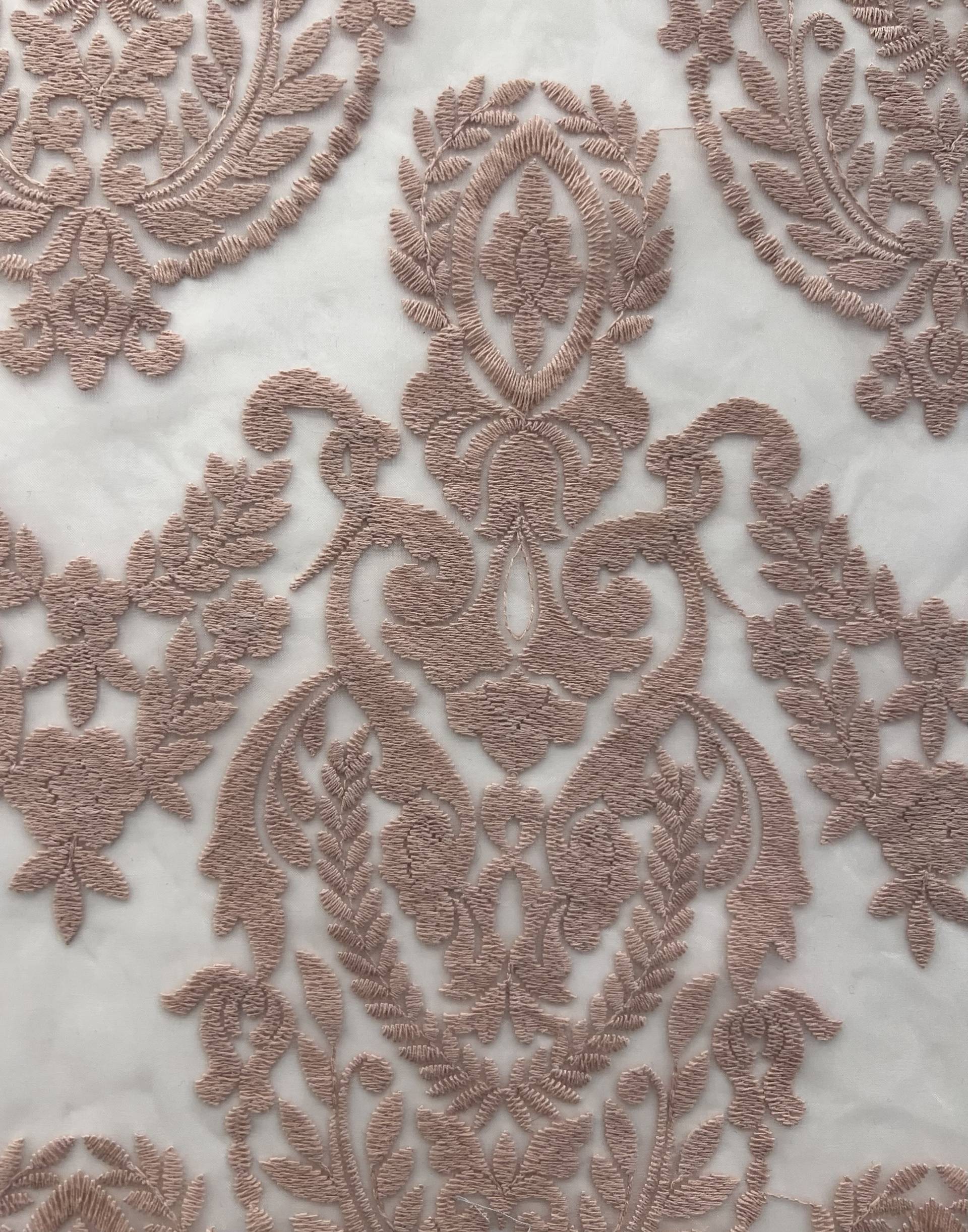 EMBROILED NYLON ORGANZA IN BLUSH NUDE