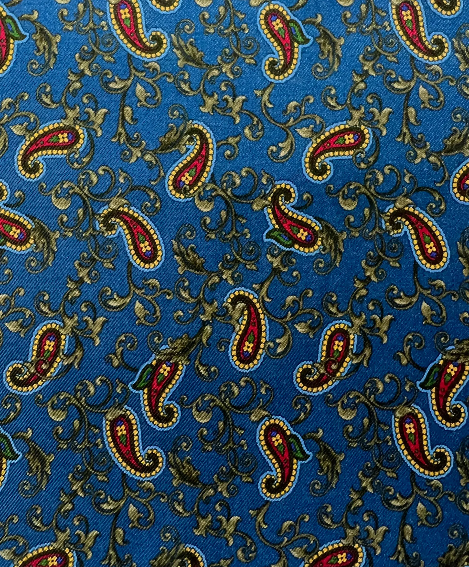 Paisley Viscose Twill Printing Blue