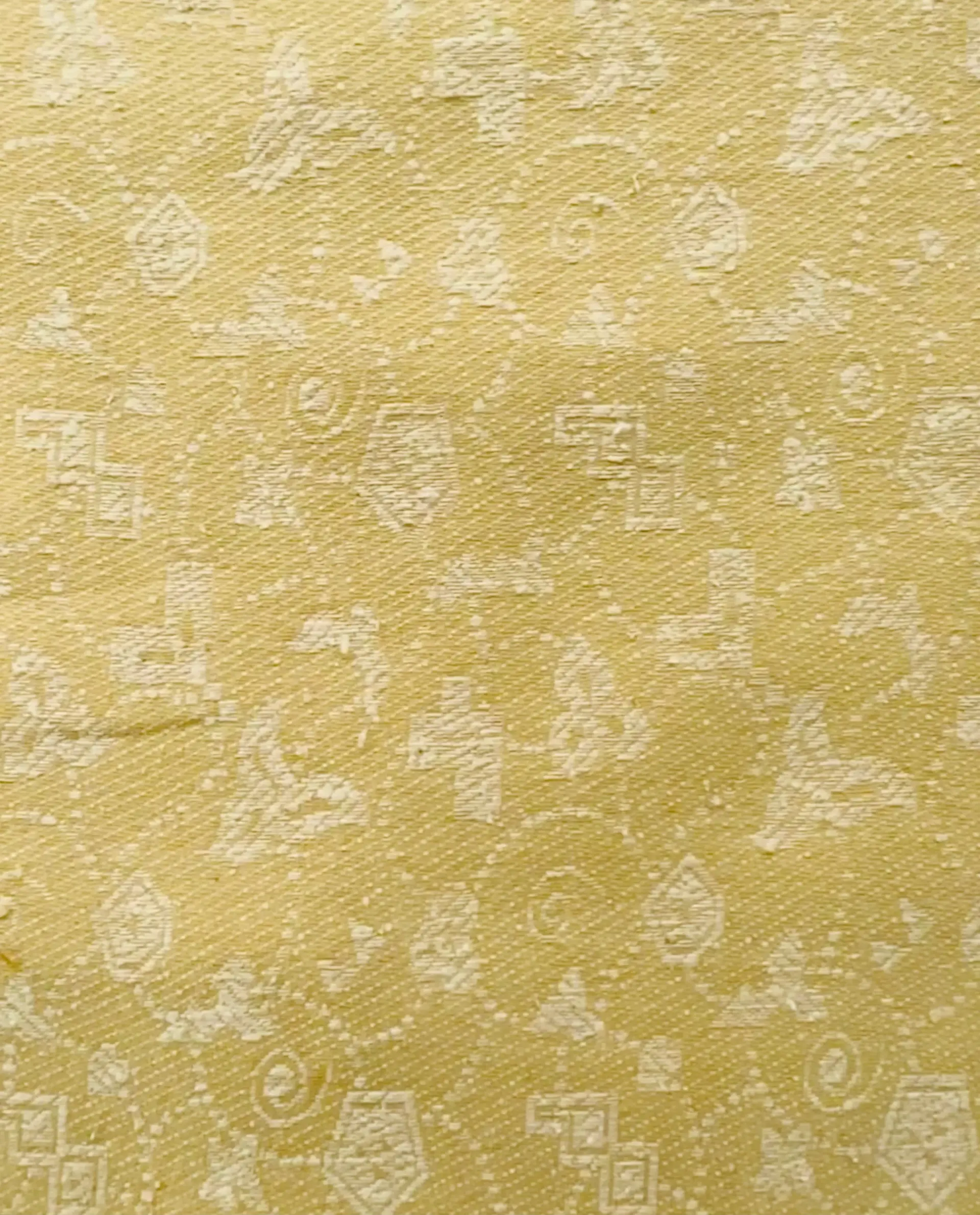 Raw Silk Damask Golden Cream 