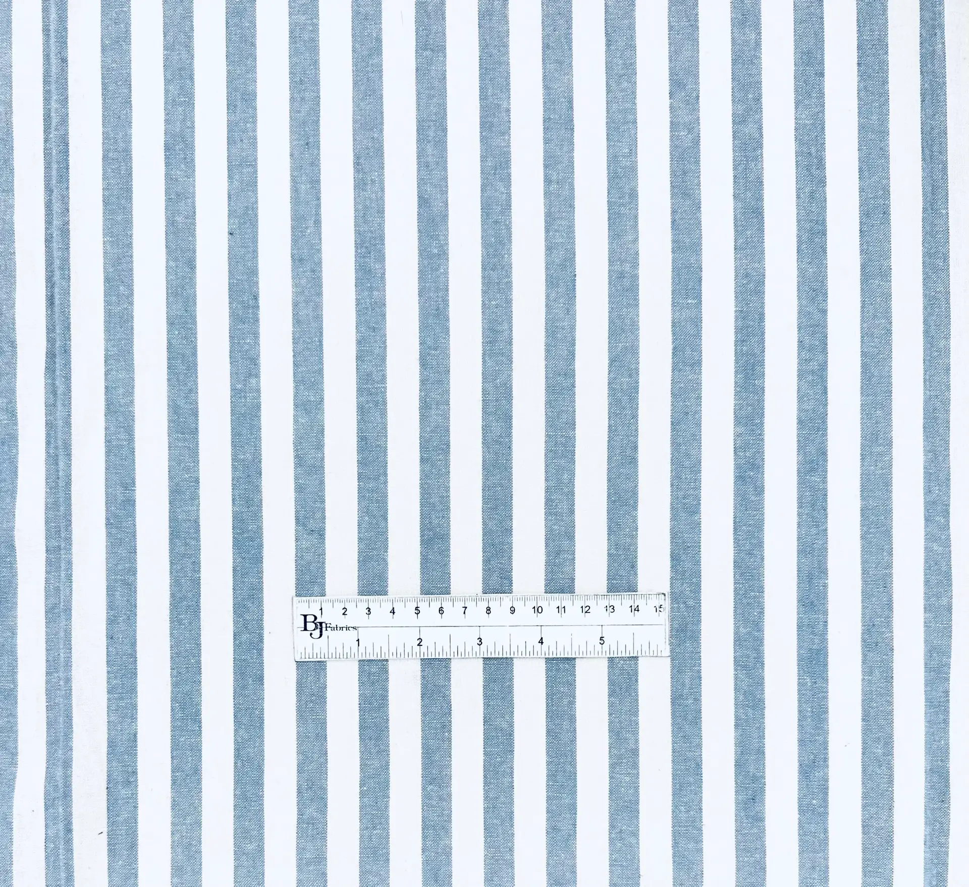 Yarn Dyed Linen Cotton Stripe in Chambray