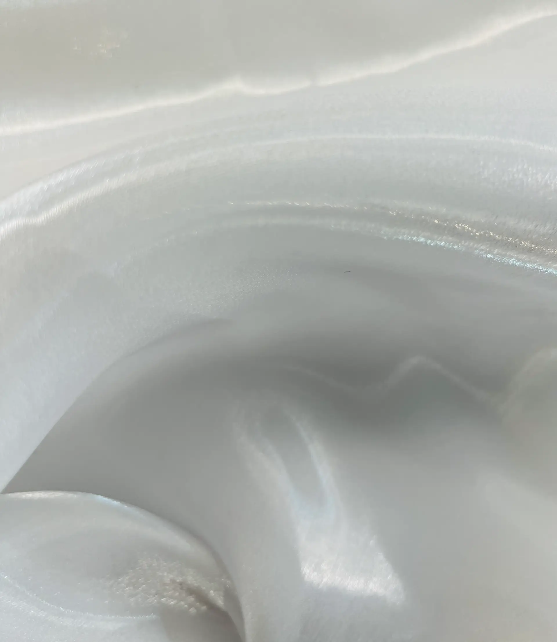 Polyester Liquid Satin Organza in Optic White