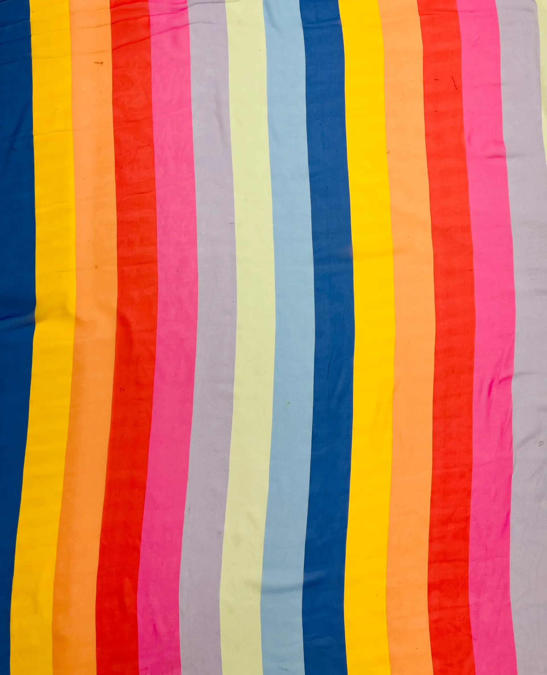 Printed Silk Chiffon Multi Color Stripe 