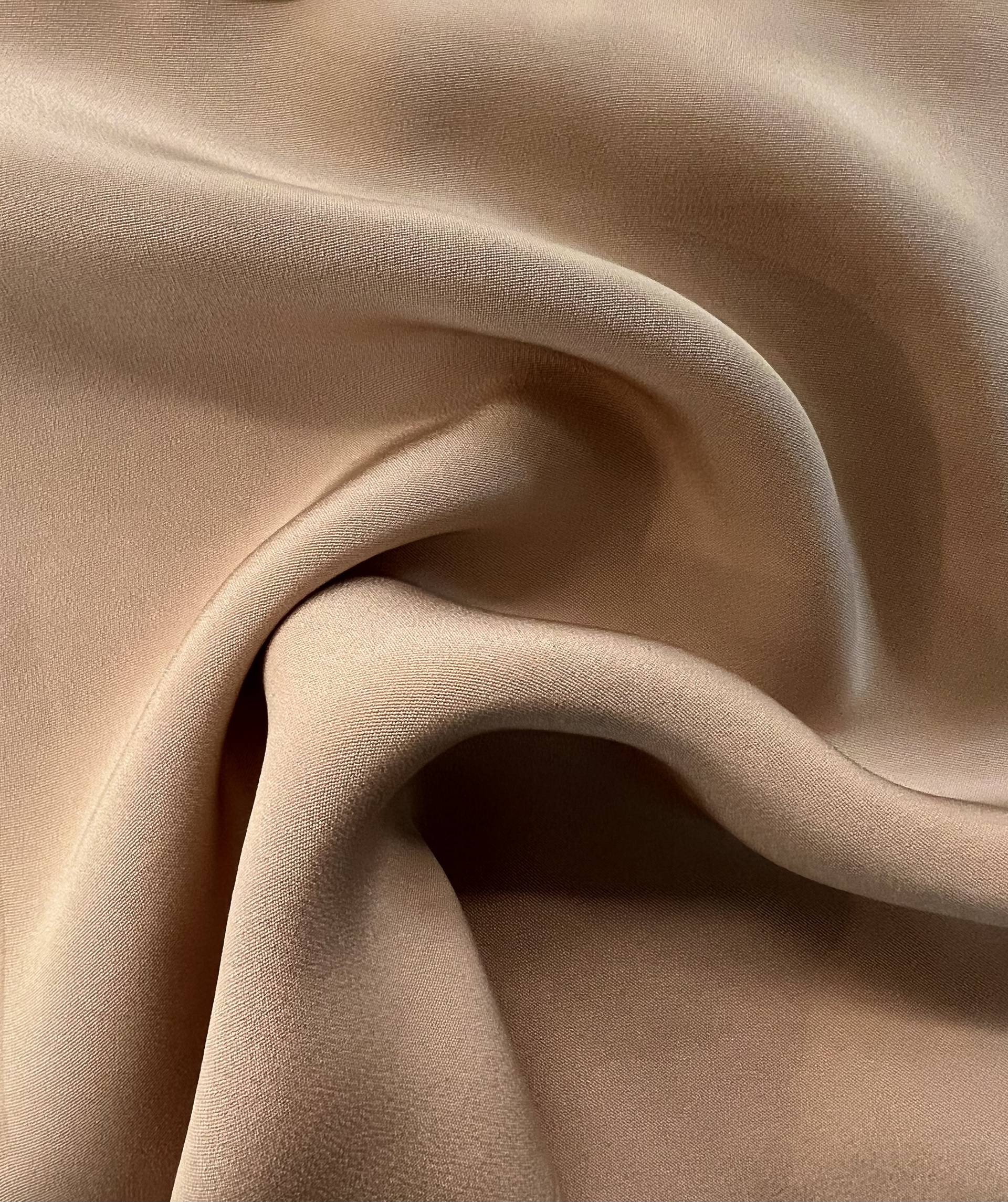100% 4 Ply Silk Crepe in Dark Nude