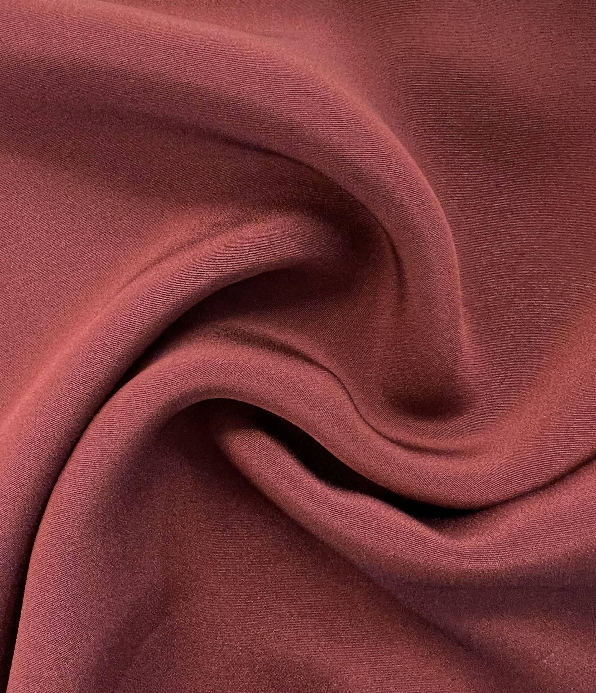 100% 4 Ply Silk Crepe in Bordeaux