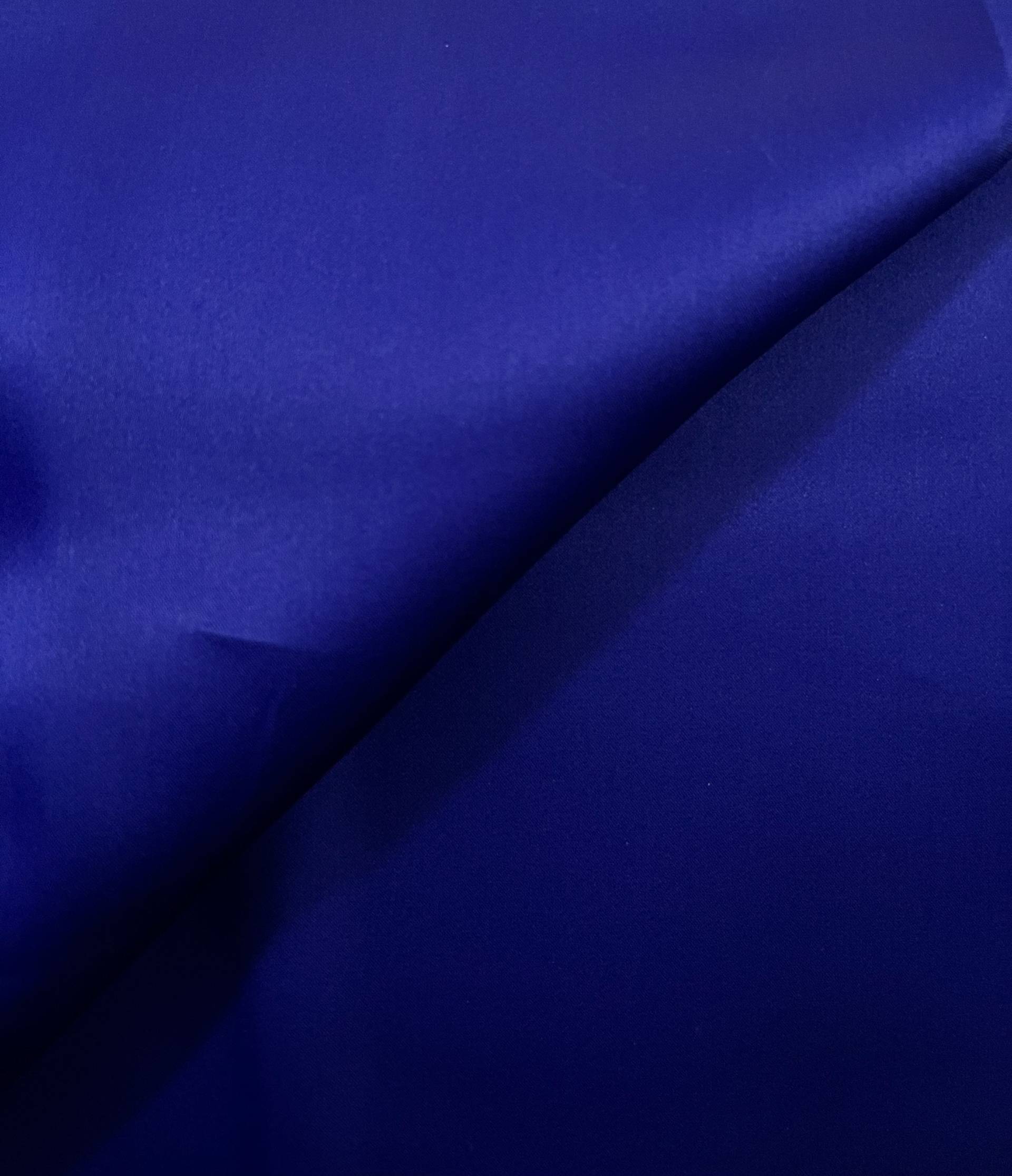 Pure Silk Satin Organza in Deep Purple Blue