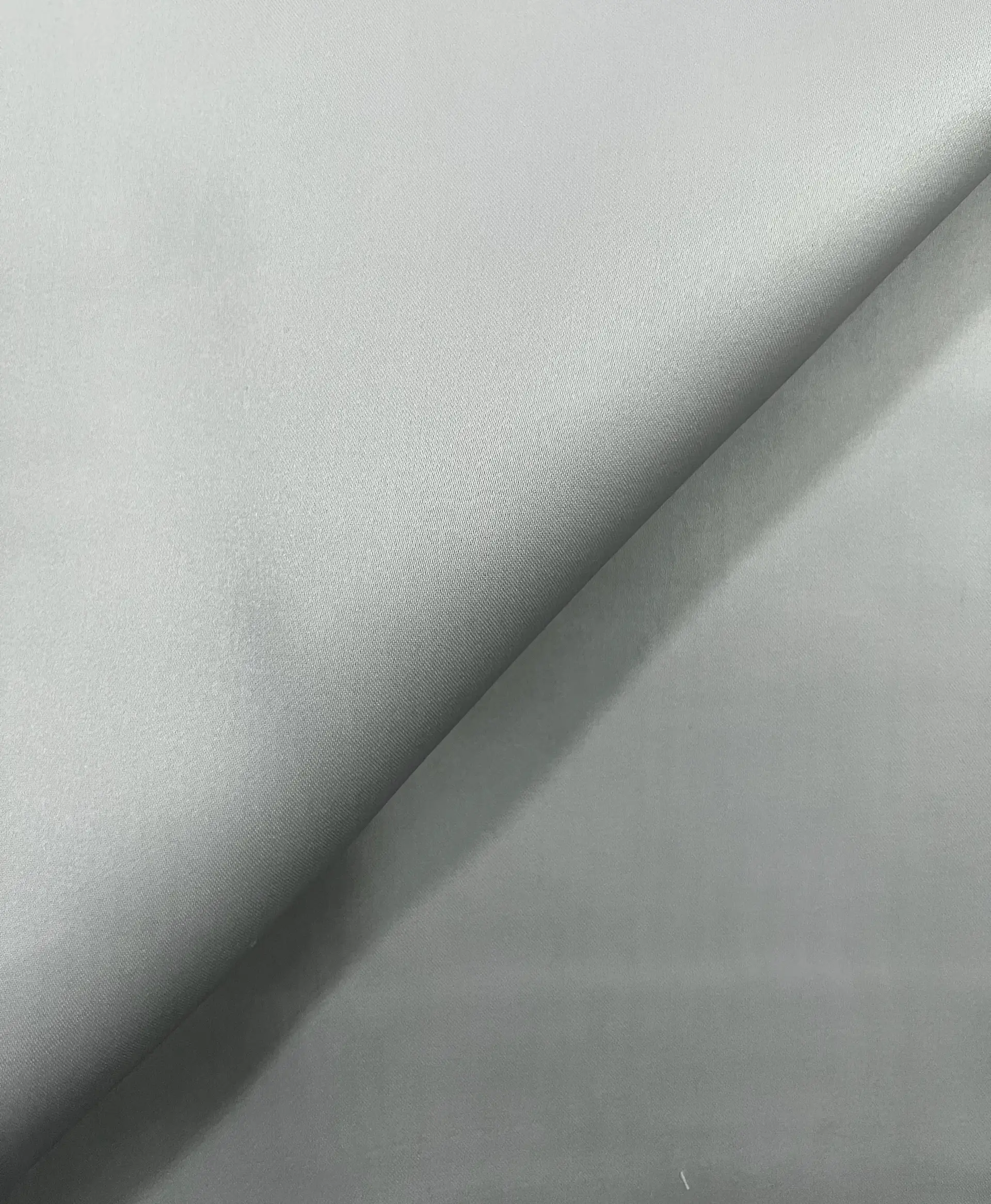 Silk Satin Organza in Silver Grey
