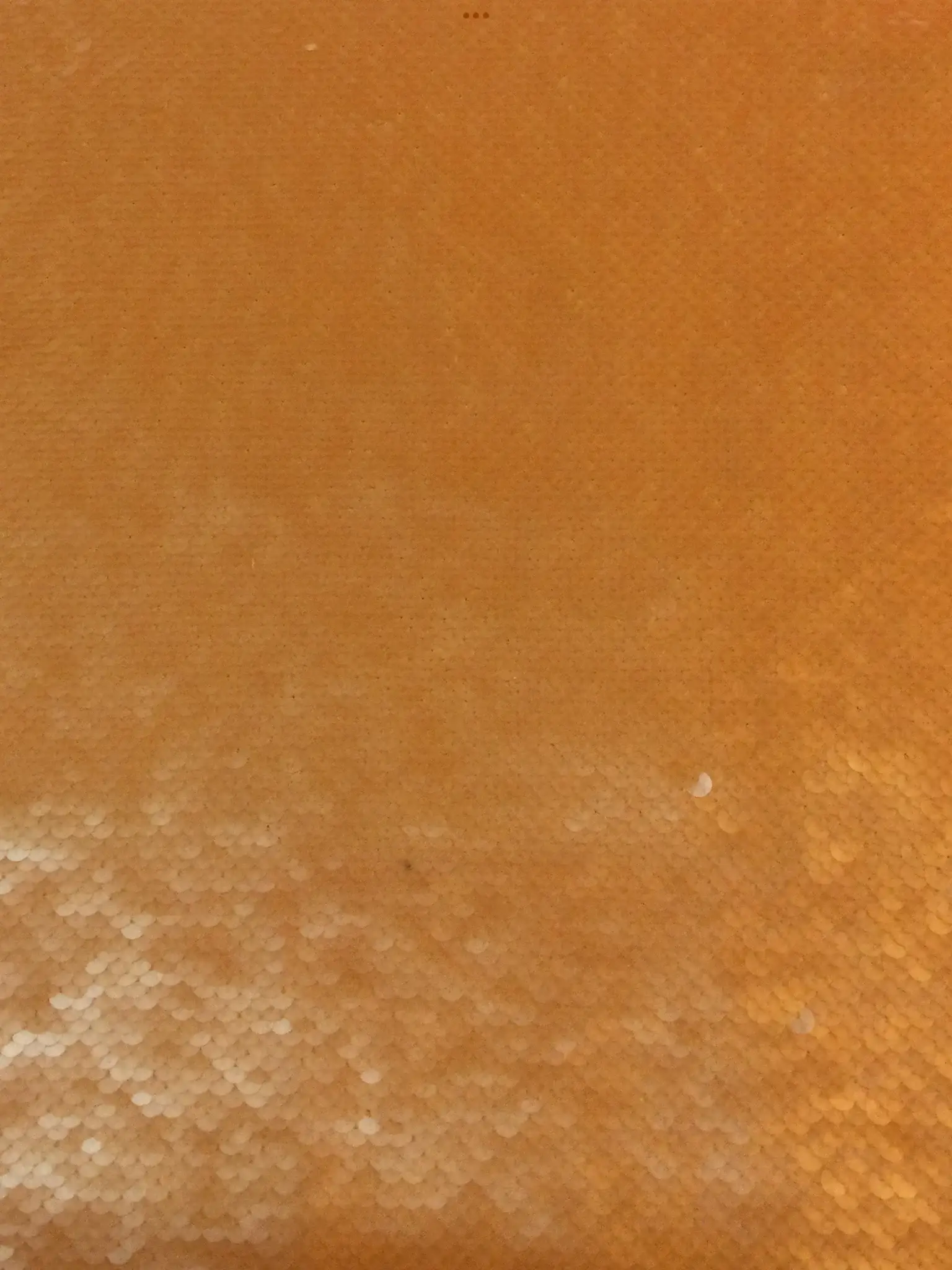 Transparent Matte Mini-Paillettes on Stretch Tulle in Orange