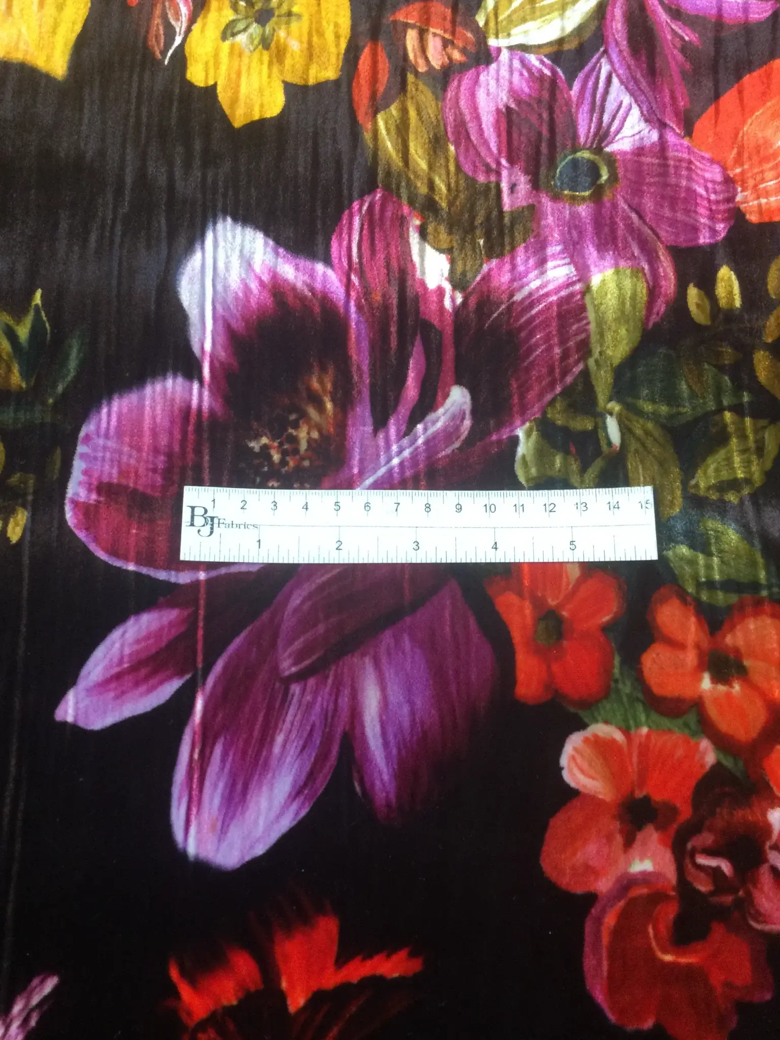 Italian Printed Silk and Rayon Velvet