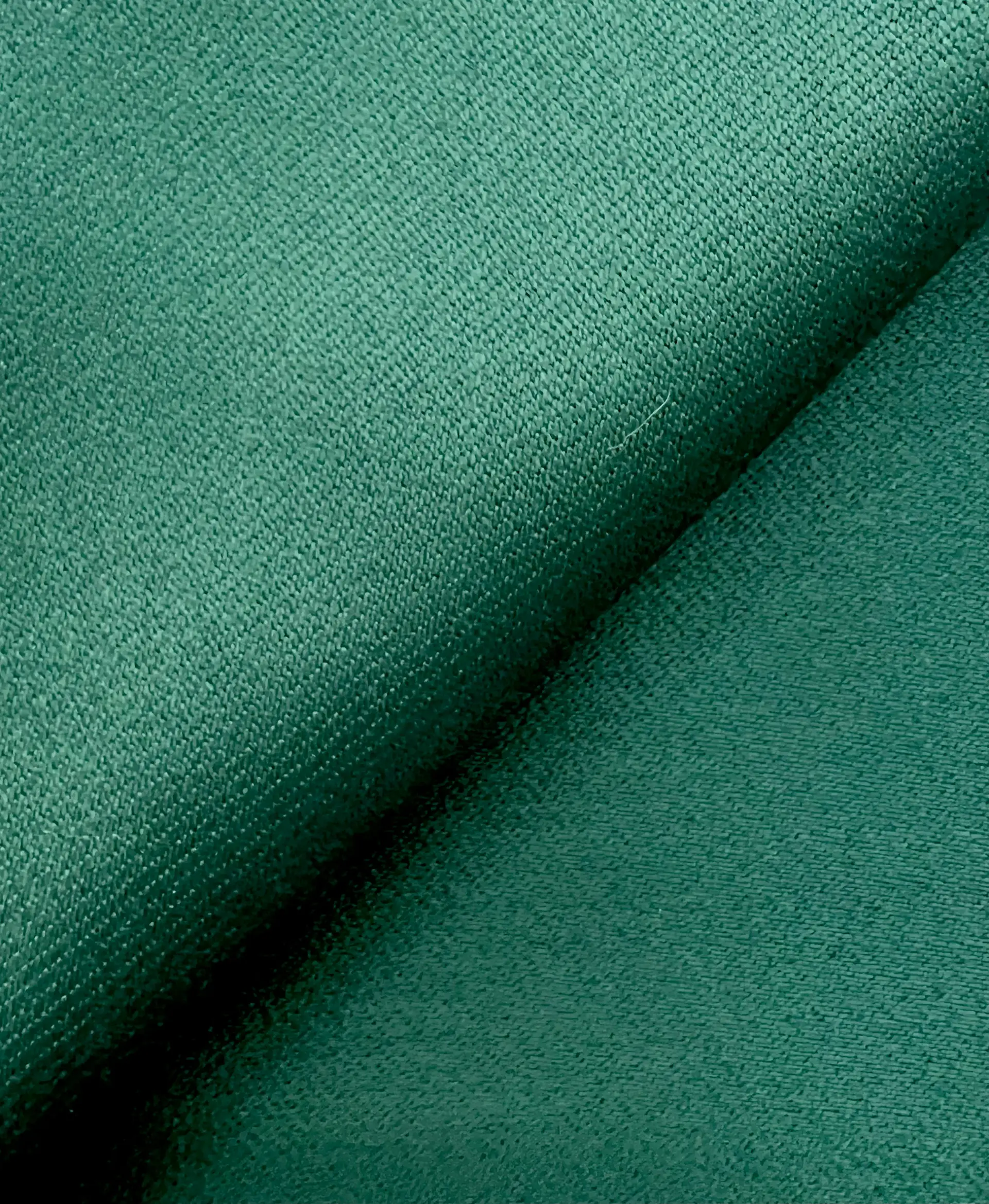 Italian Wool Twill Satin Faille in Deep Jungle Green