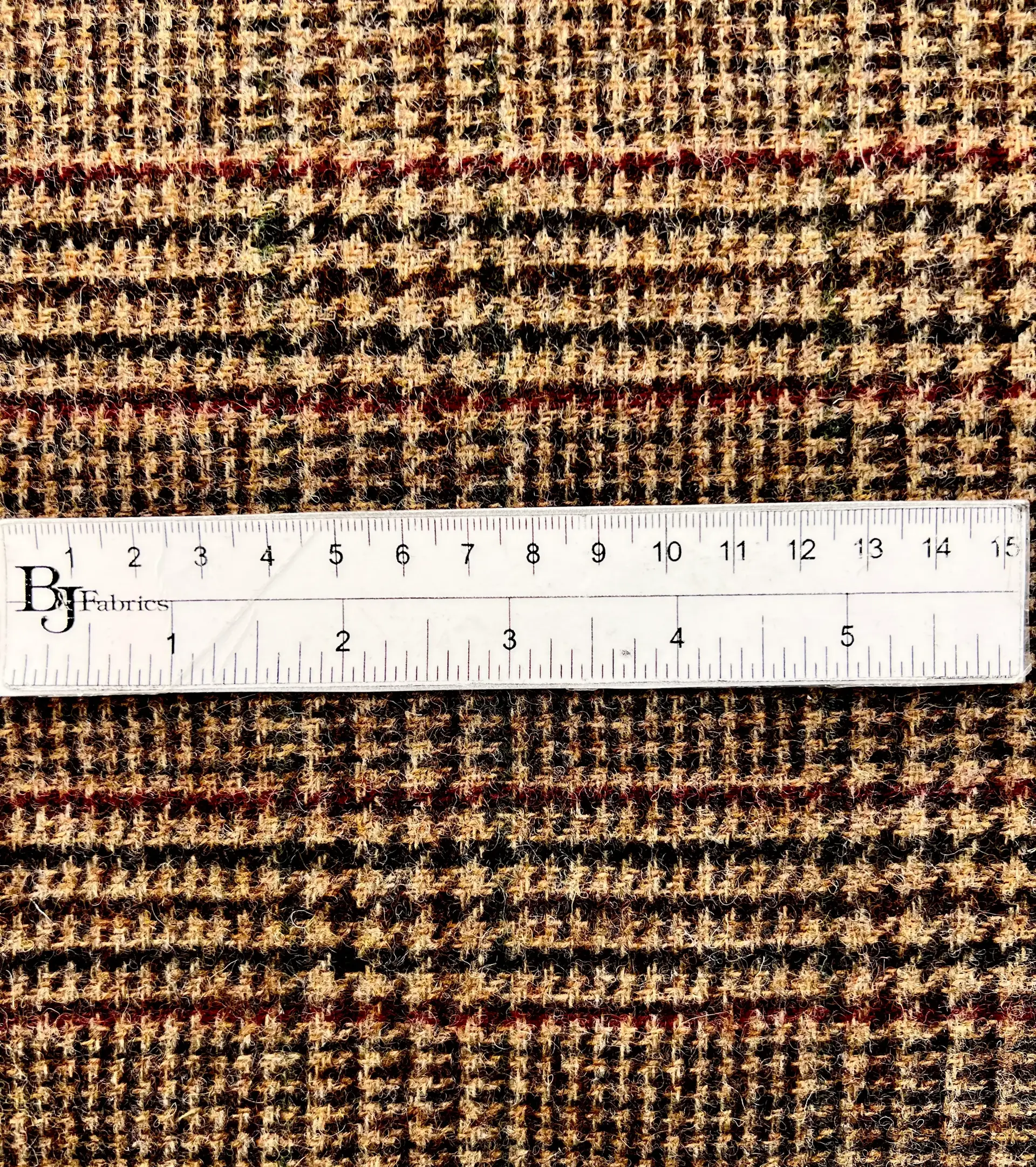 English Wool Plaid Tweed in Brown Merlot