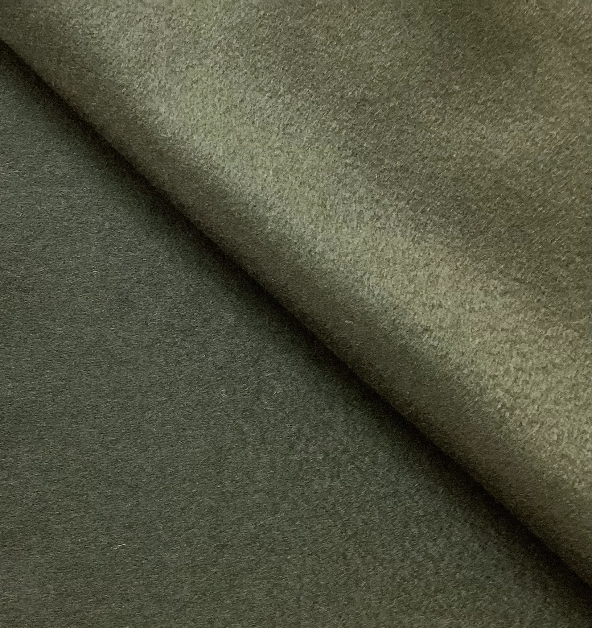 Italian Cashmere Jacketing Coating in Seaweed