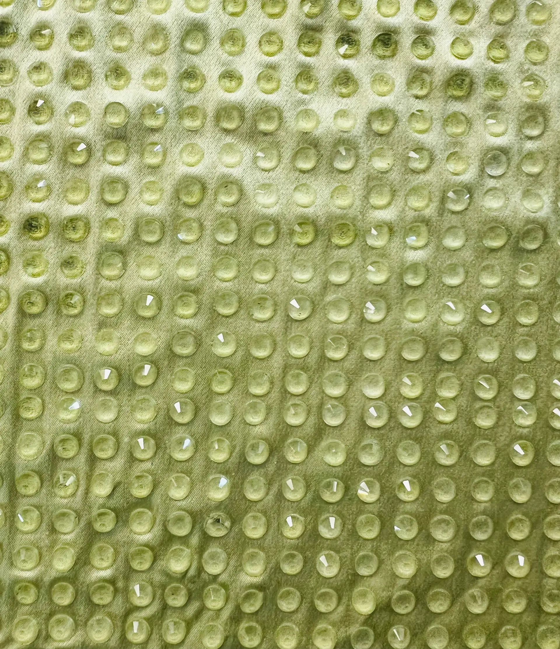 Austrian Crystal on Silk Charmeuse in Limoncello