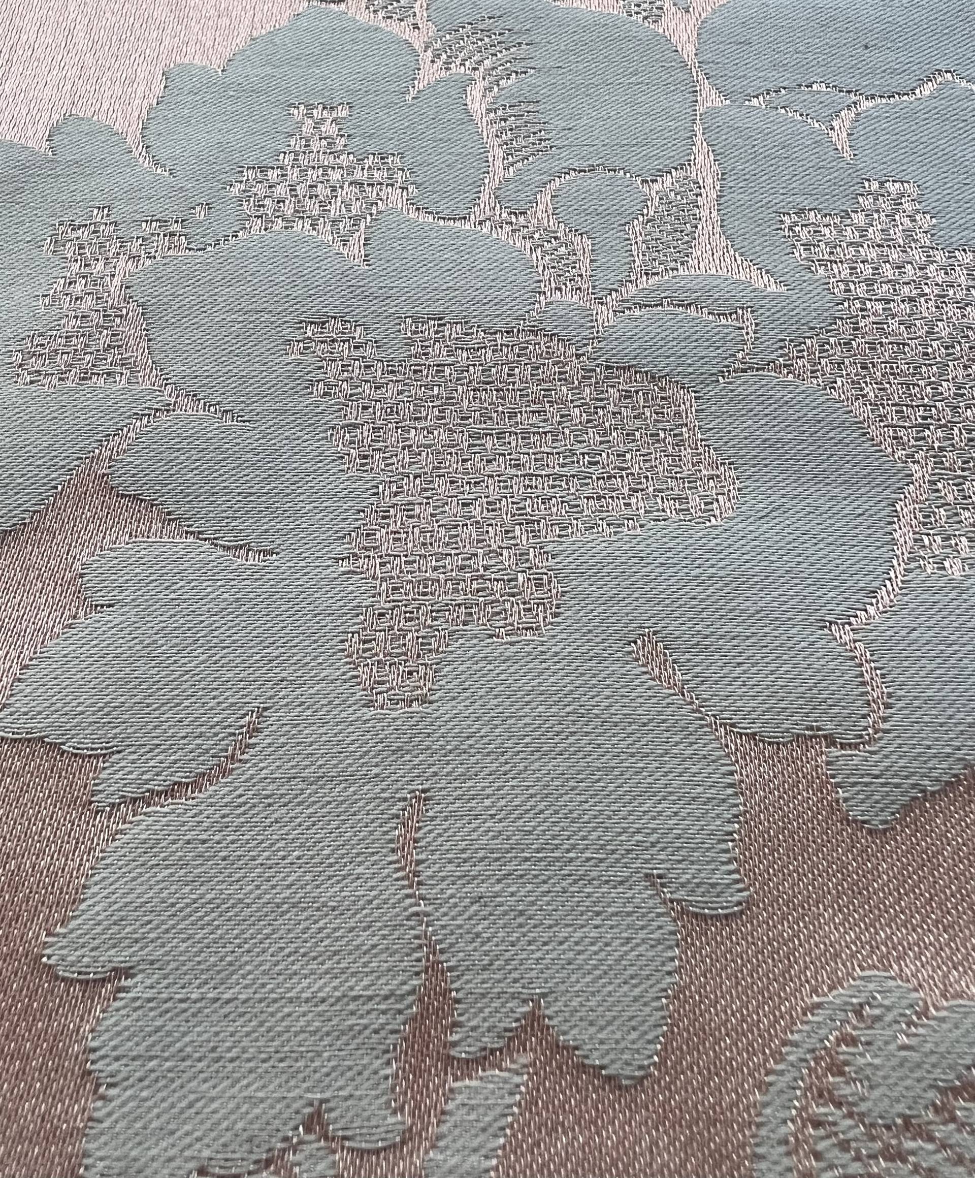 Italian Cotton & Rayon Damask Brocade in Pink & Taupe