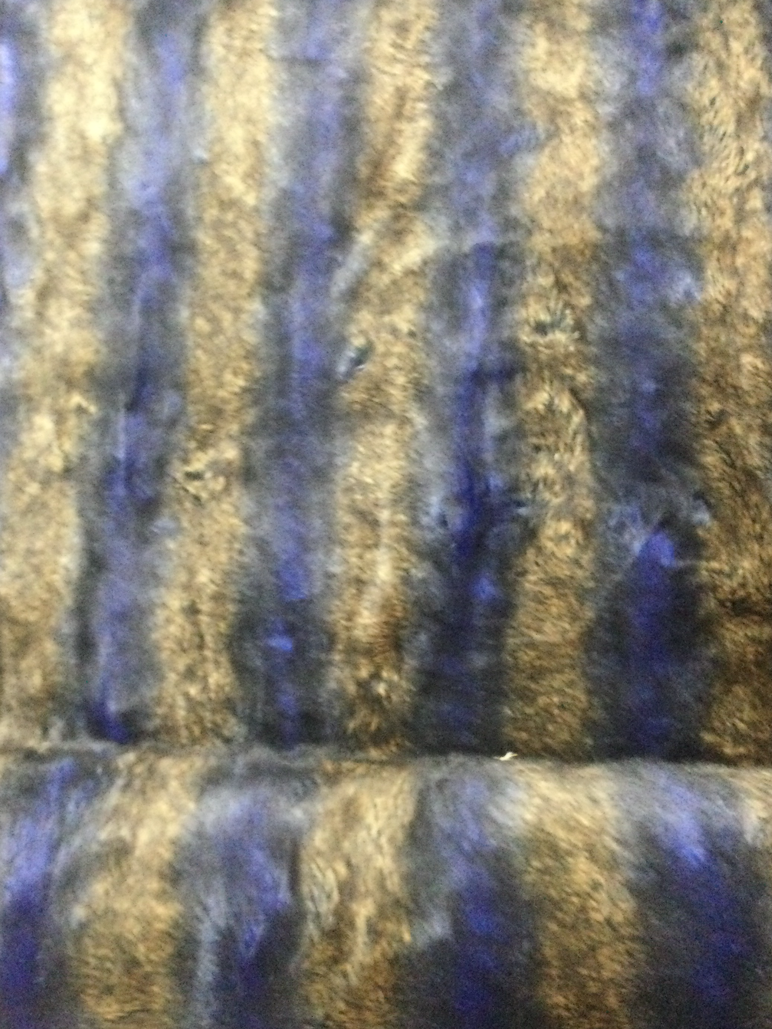 Faux Fur in Brown and Blue
