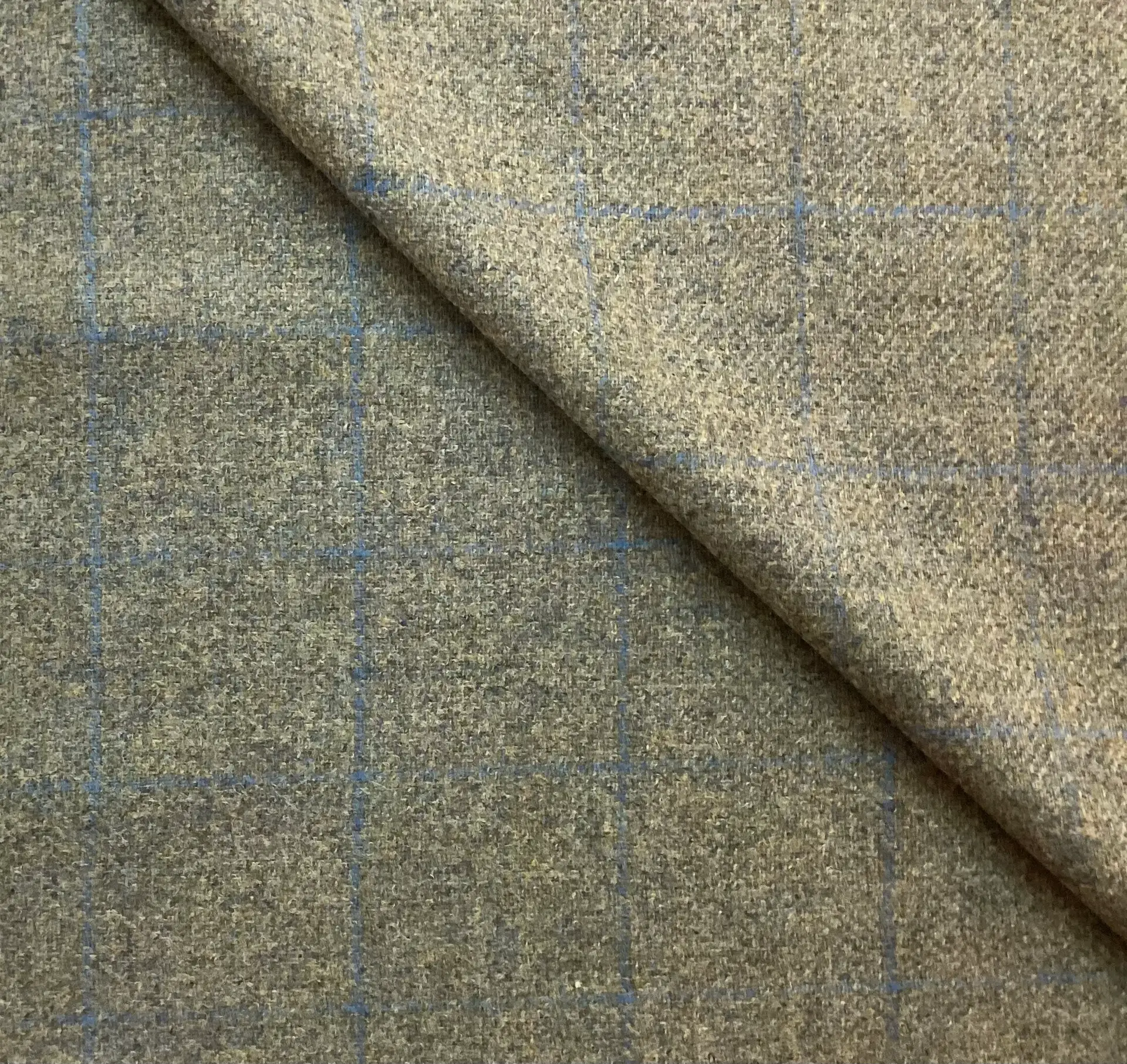 Italian Wool Tweed In Dark Sage