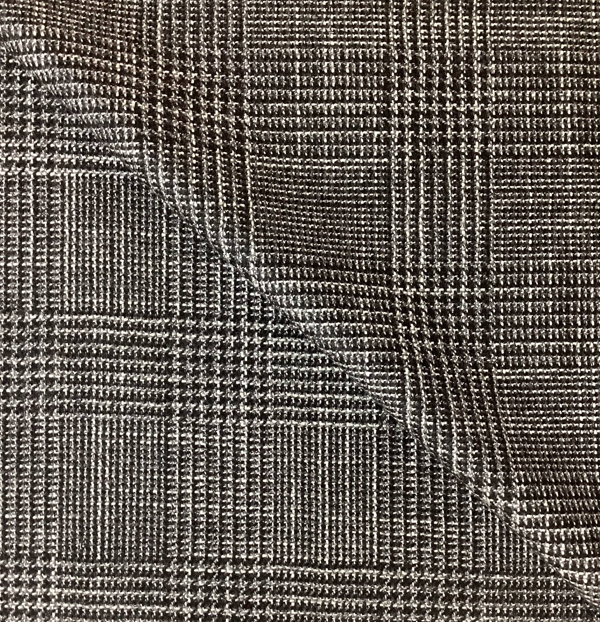 Made in Italy 60% Cashmere 40% Silk Plaid In Black & White