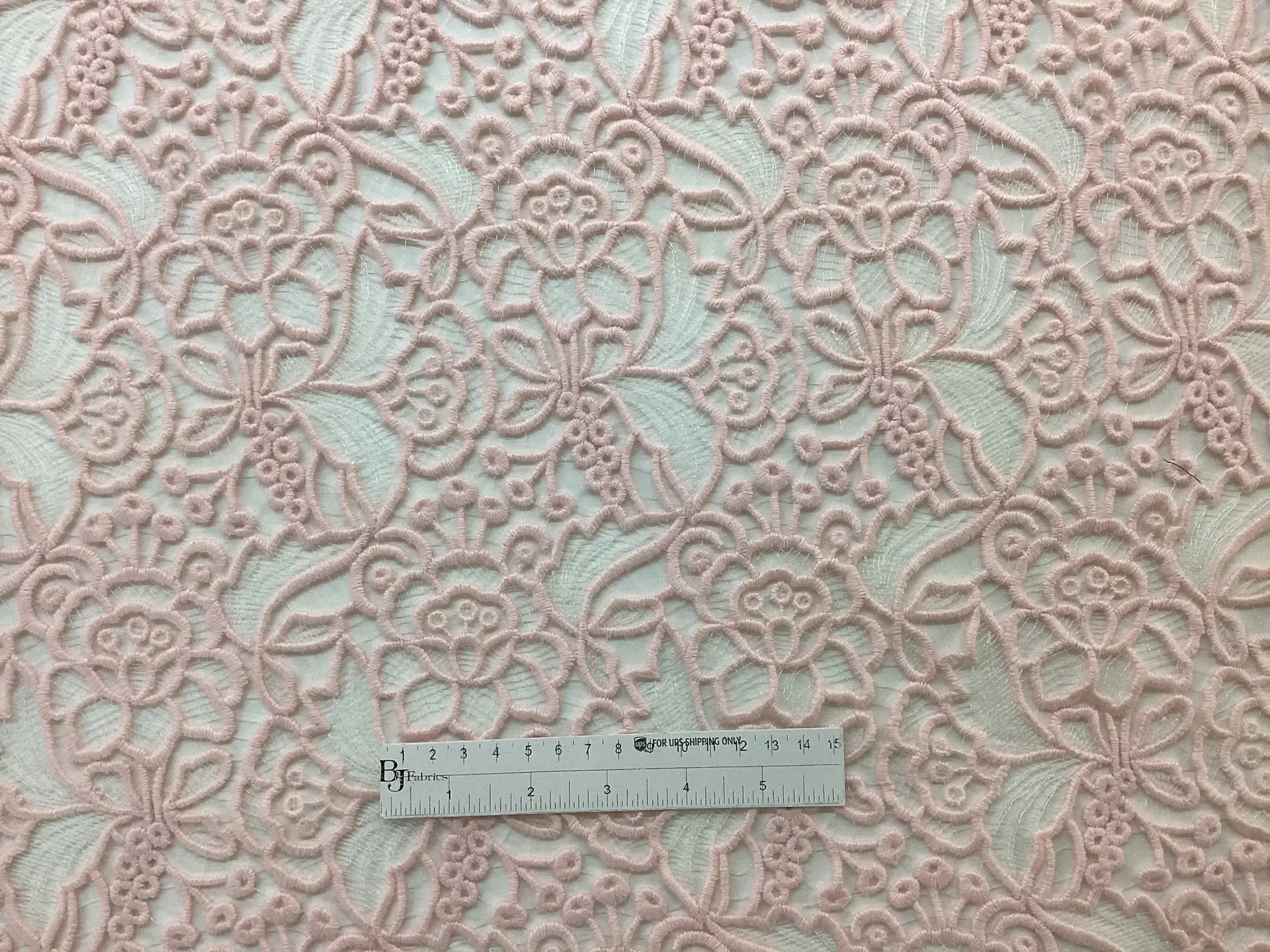 Made in Italy Guipure Lace Embroidery in Pink