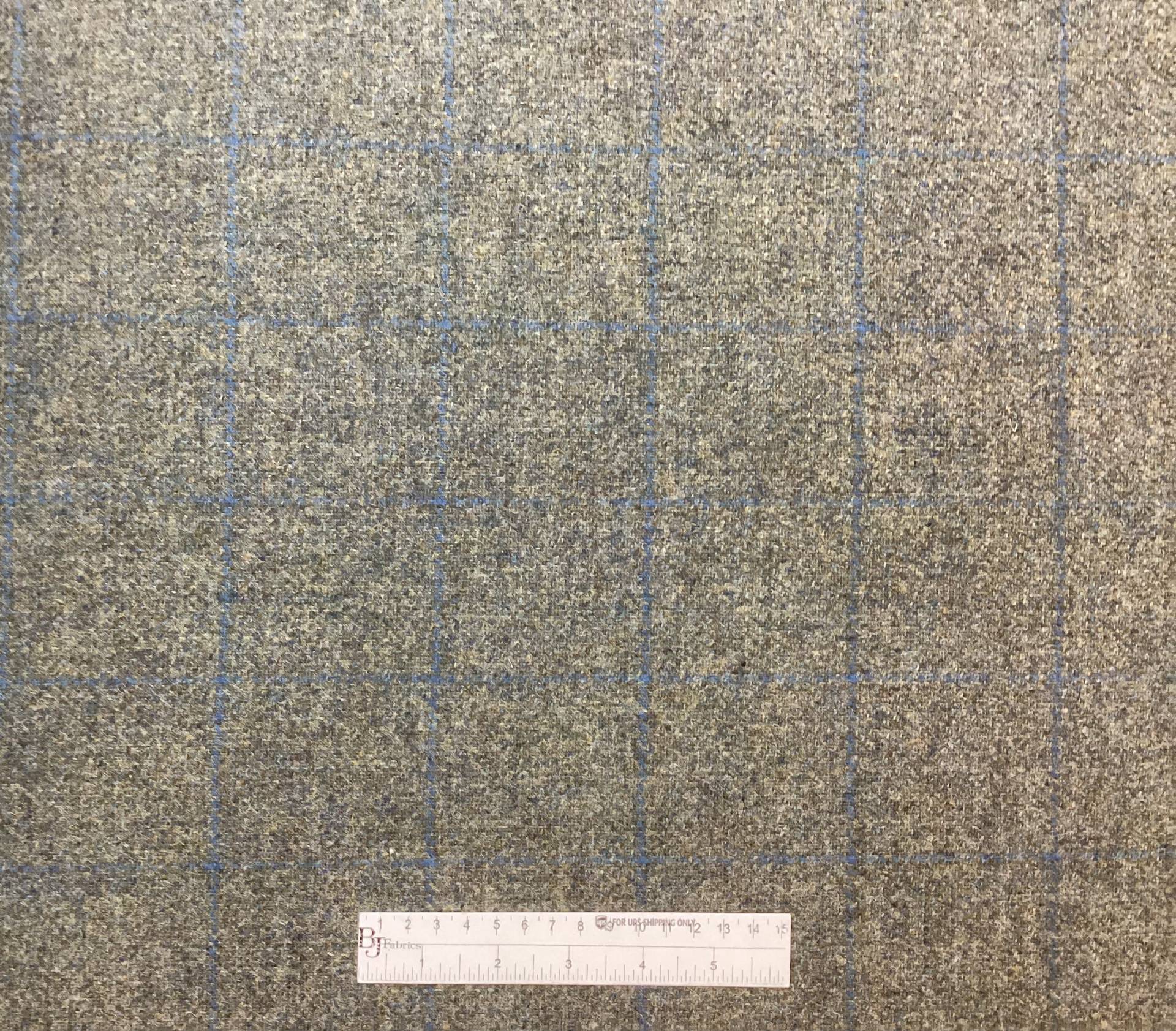 Italian Wool Tweed In Dark Sage