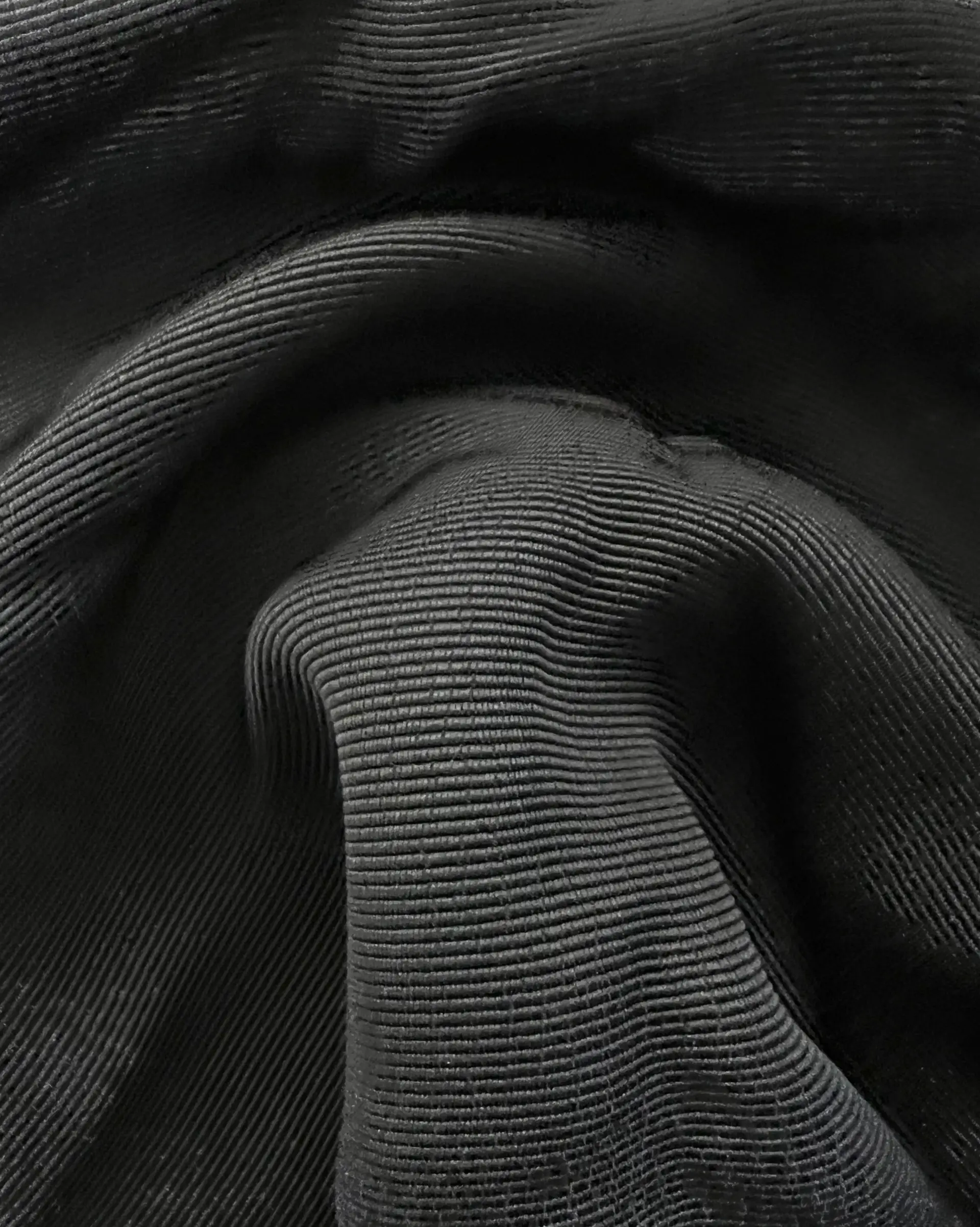 100% Viscose Liquid Faille in Black
