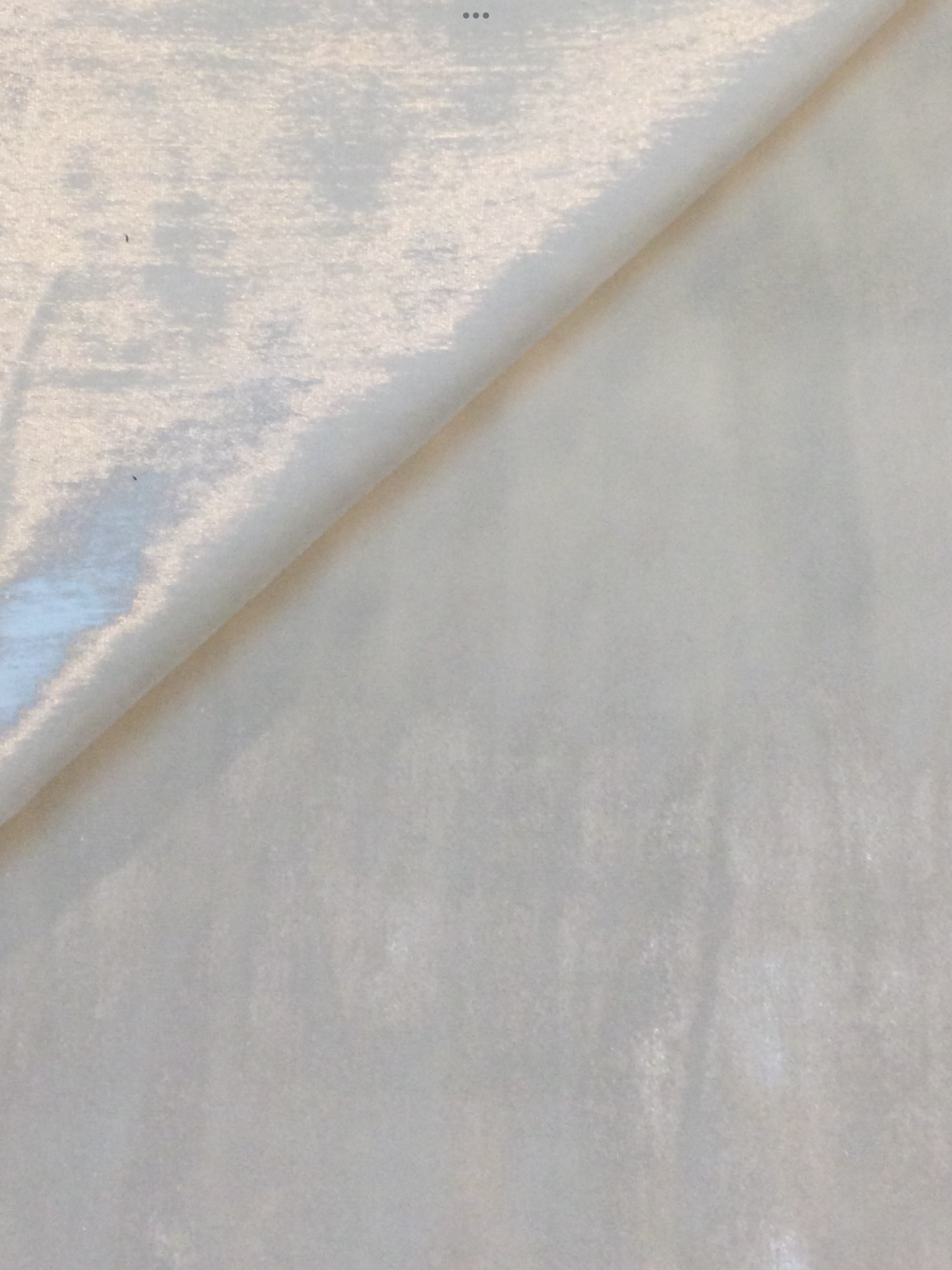 Silk and Rayon Panne' Velvet in Silk White