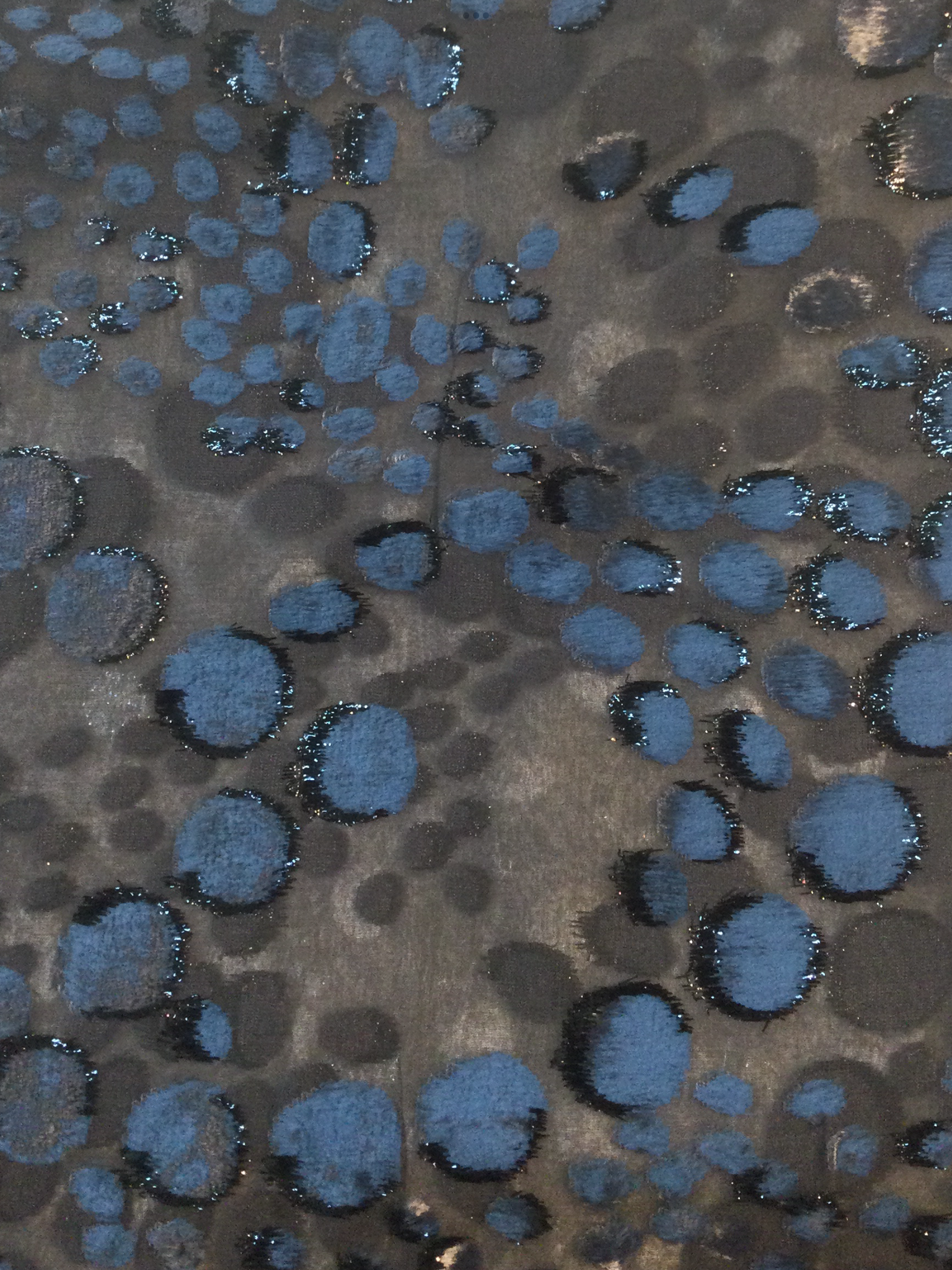 Silk Lurex Burn-Out Velvet Dots 