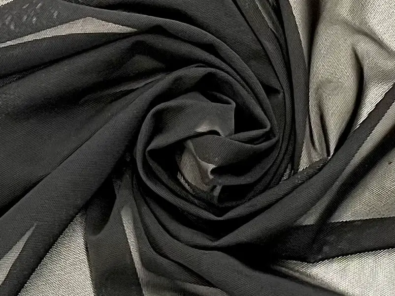 Stretch Nylon Mesh in Black