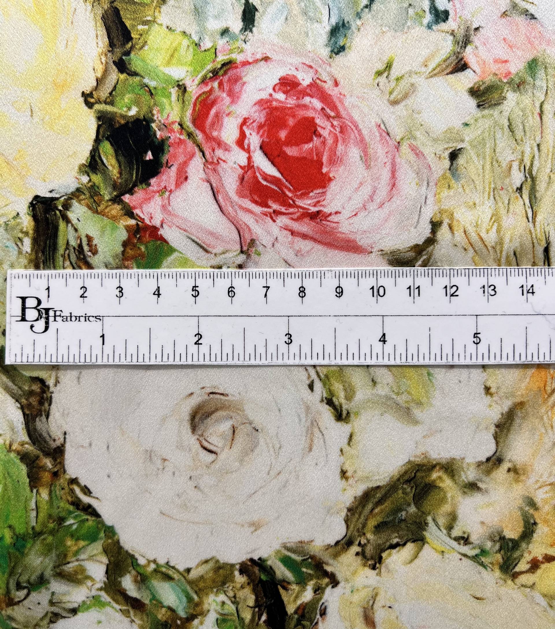 Printed Silk Charmeuse "Secret Garden"