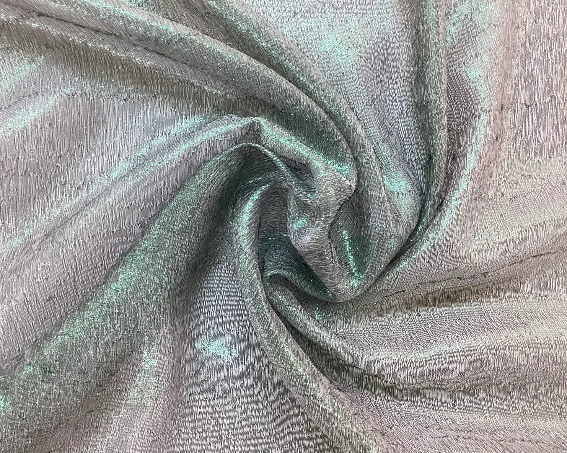 Made In Italy Silk & Metallic Sheer In Fuchsite
