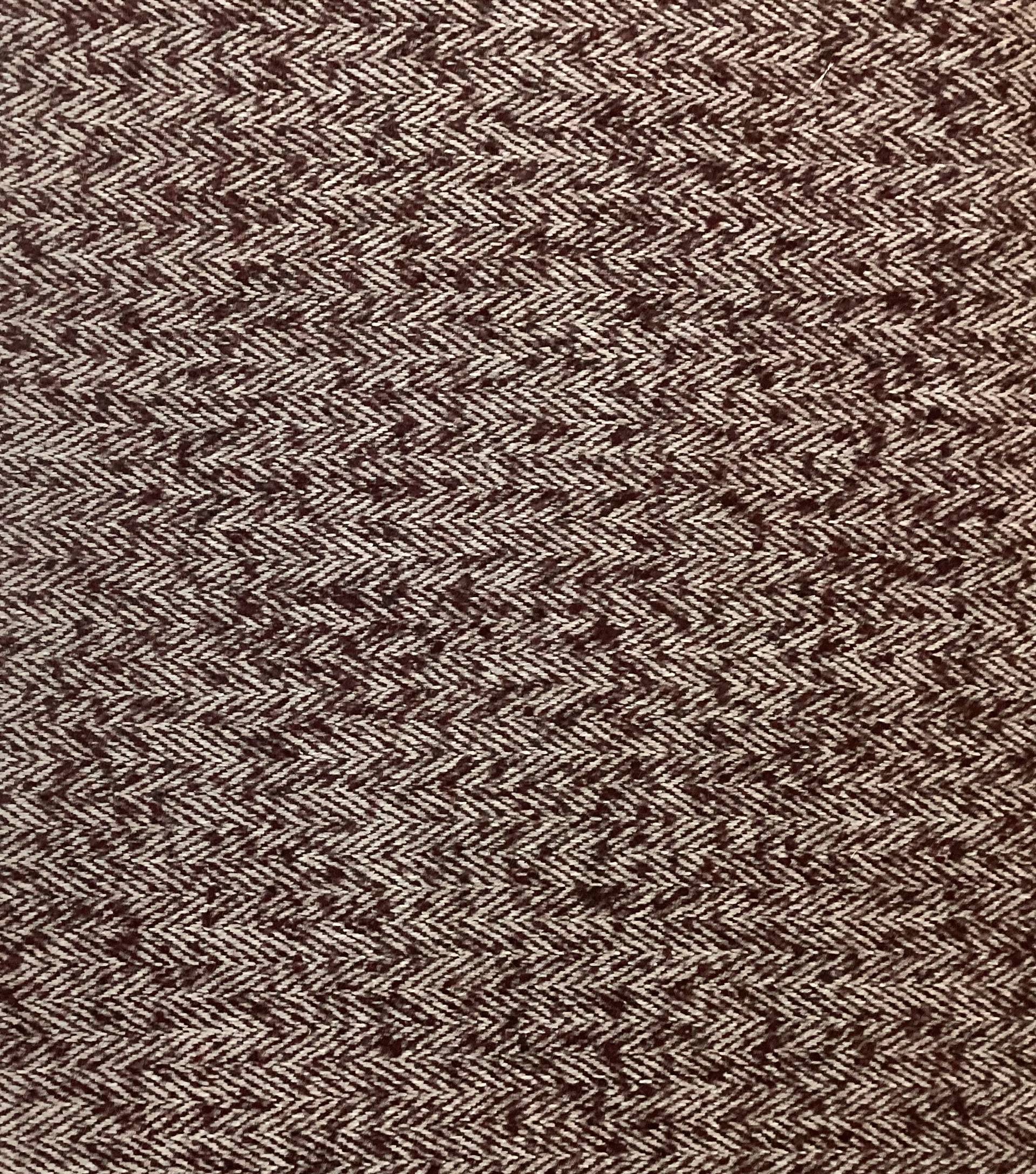 Austrian Wool Angora & Nylon Herringbone In Malbec Silver Grey