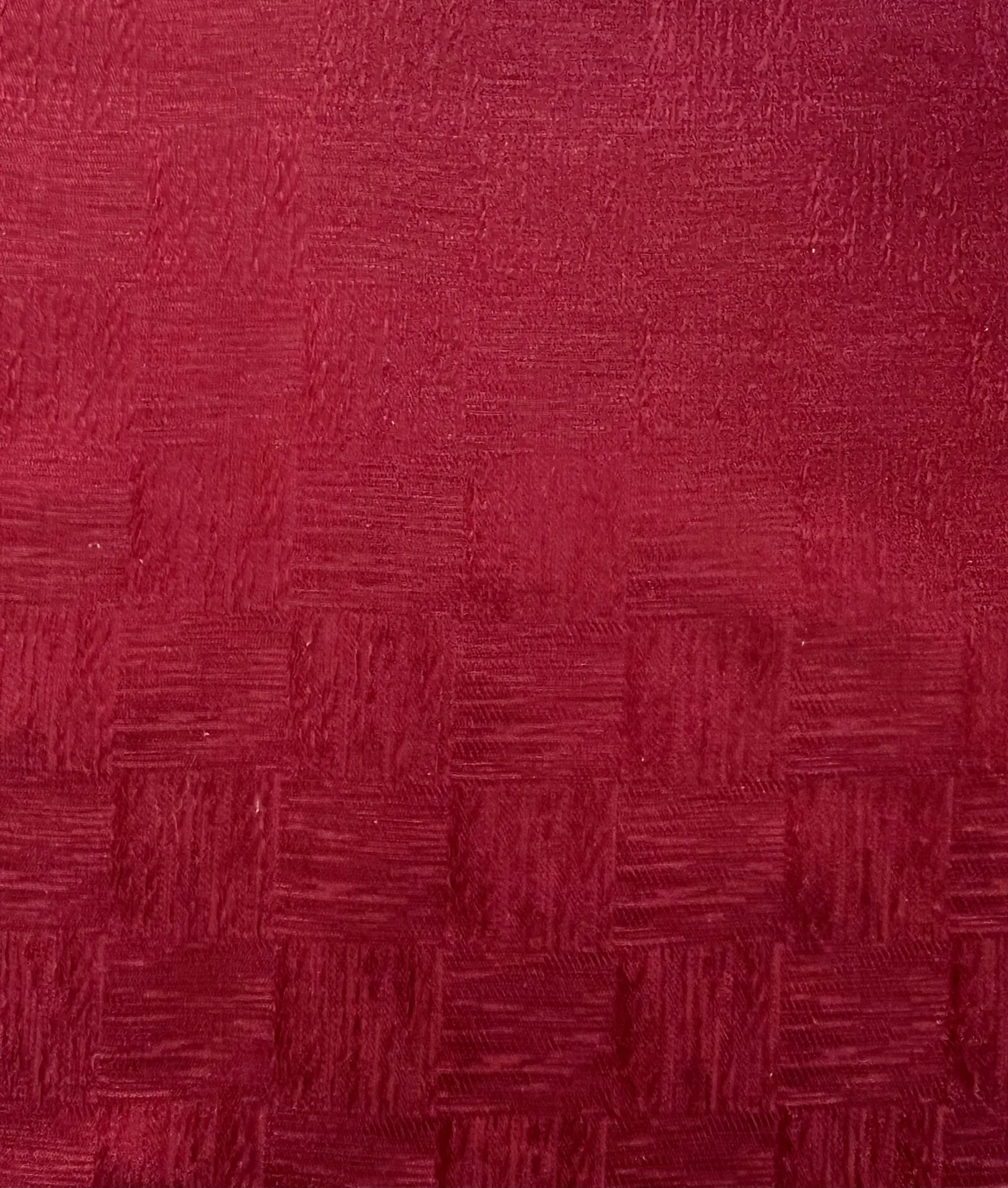 Made in Italy Pure Silk Textured Check Jacquard in Red