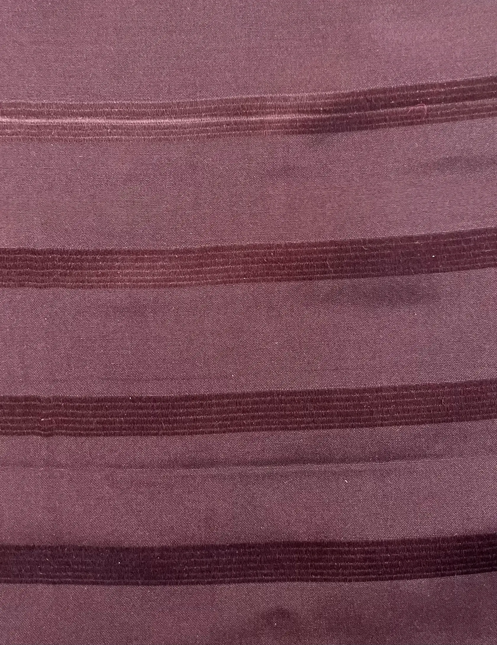 Made in Italy Pure Silk Wide Stripe Jacquard in Mahogany