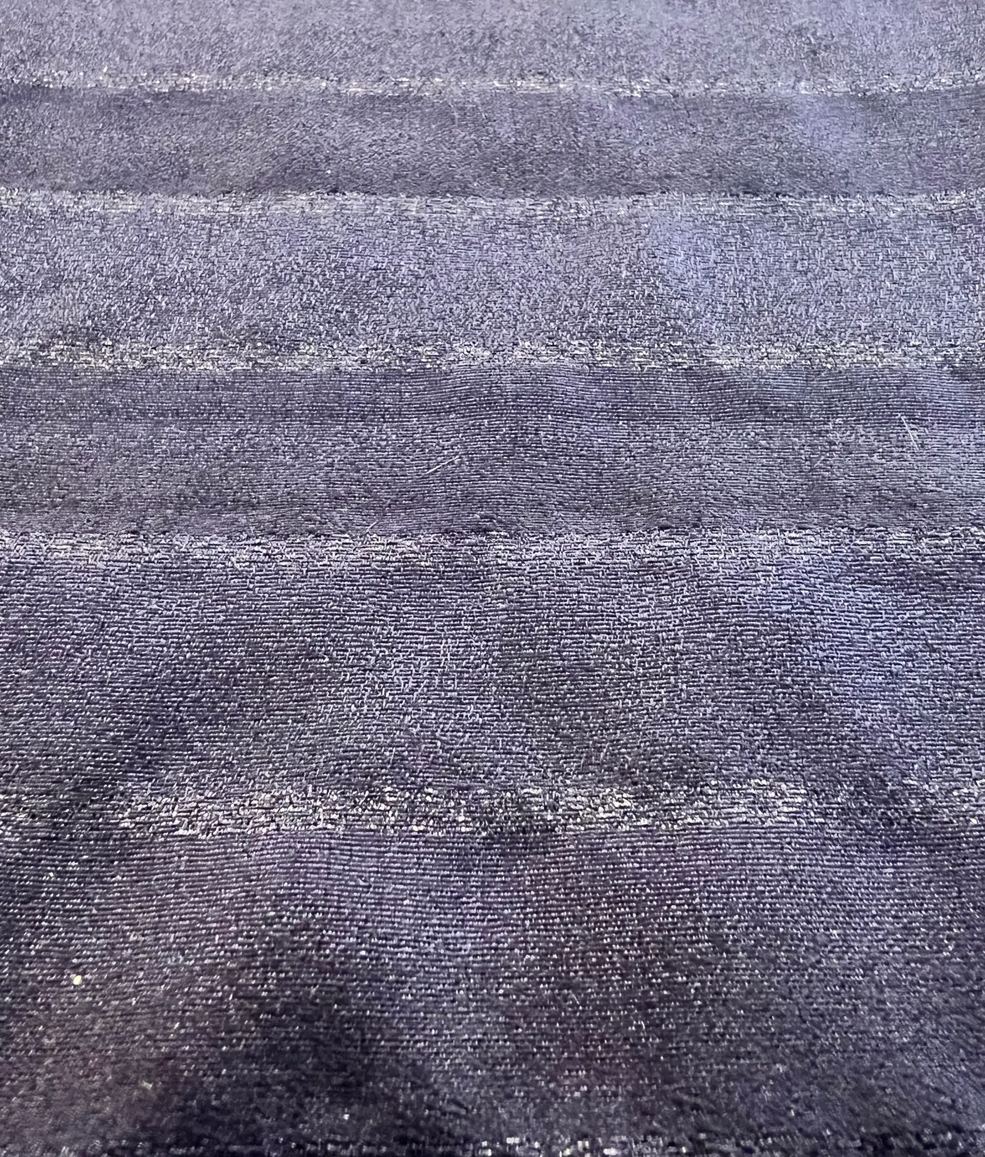 Made in Italy Silk/Metallic Jacquard Stripe in Navy