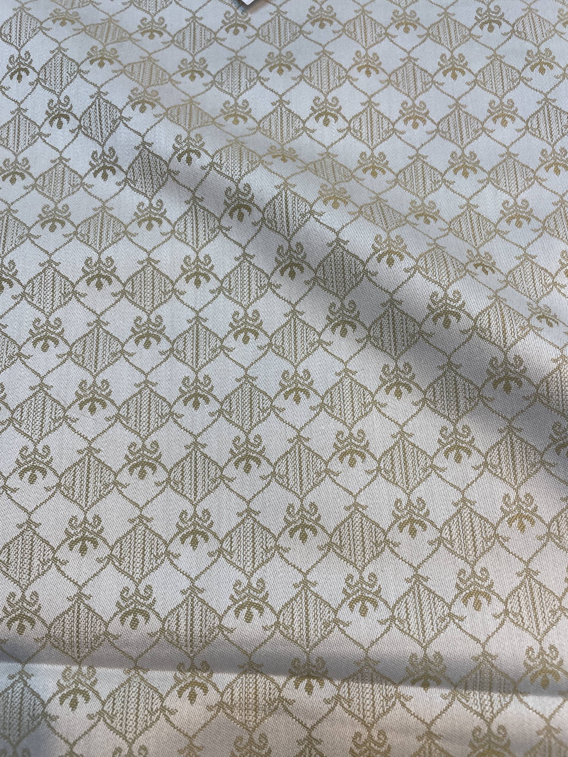 Super 110's Australian Wool Rayon Jacquard Suiting in Beige