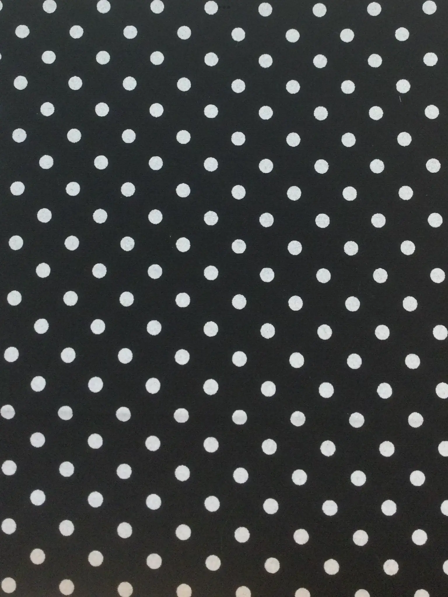 Italian Silk & Wool Black with White Dots