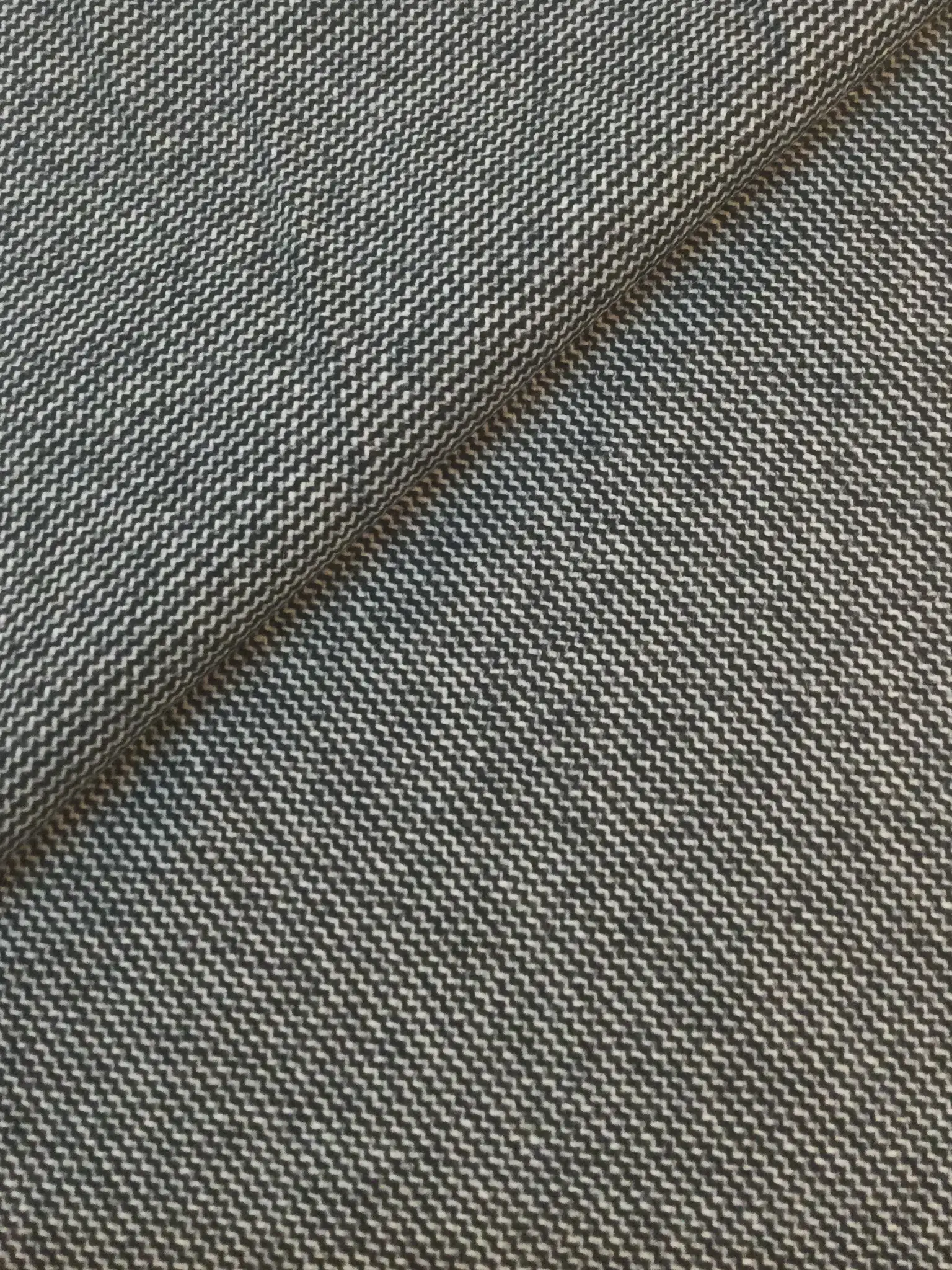 Italian Wool Tweed in Black and Ivory