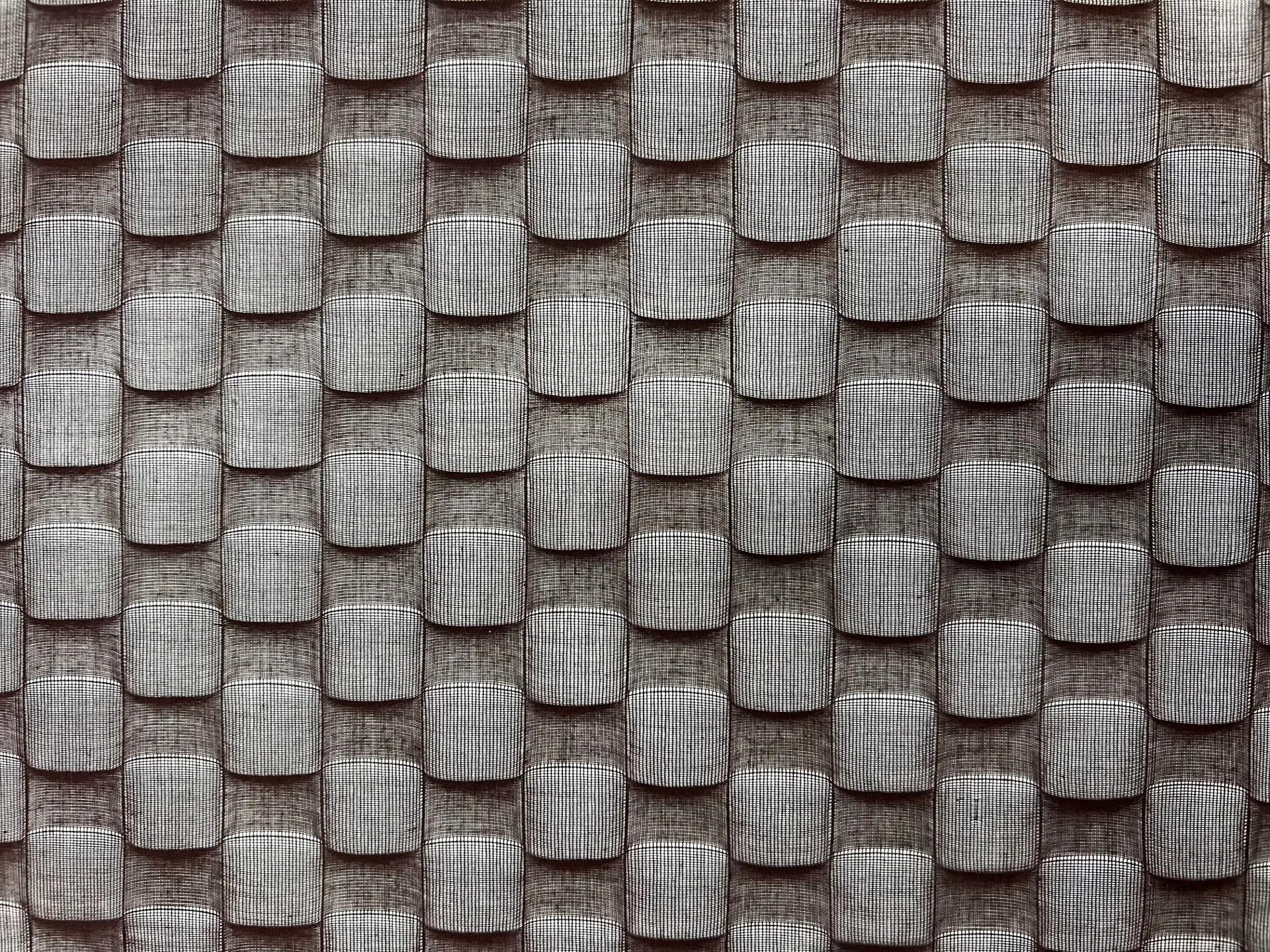 Made in Switzerland Cotton Voile Geometric Damask in Brown