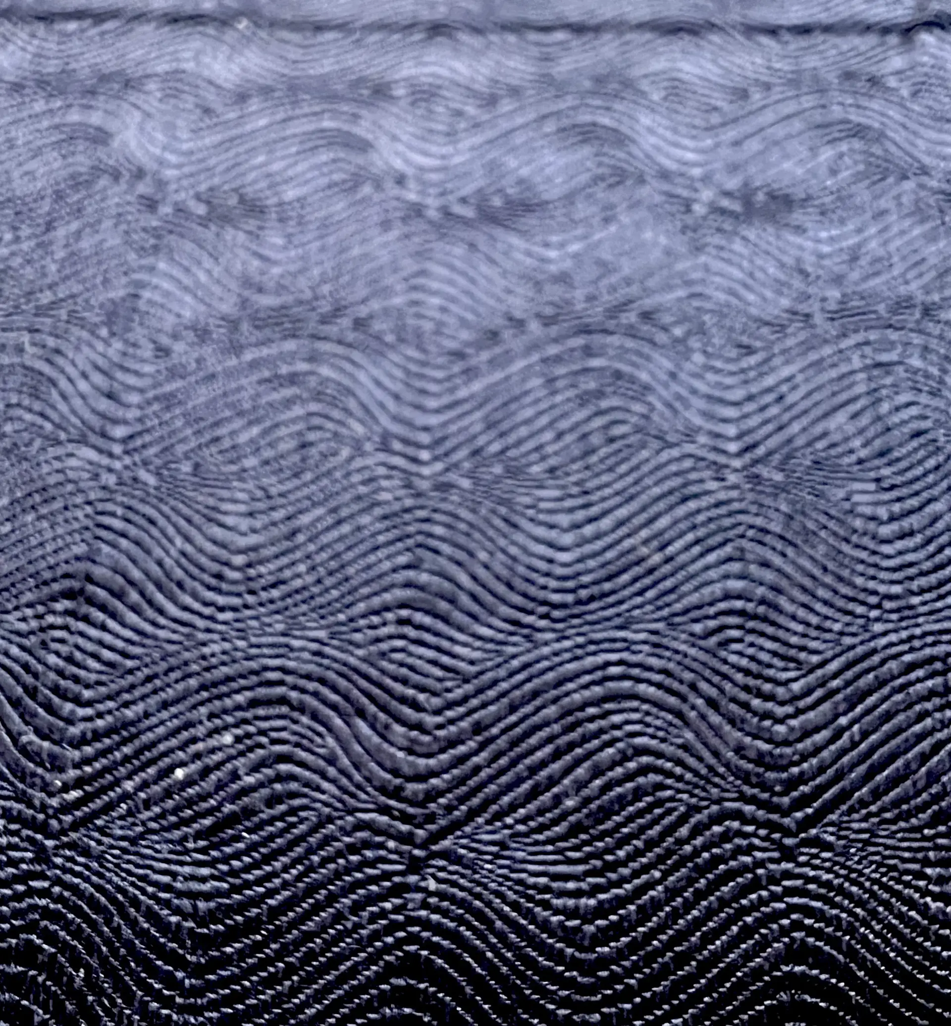 Made in Italy Pure Silk Wave Pattern Jacquard in Indigo