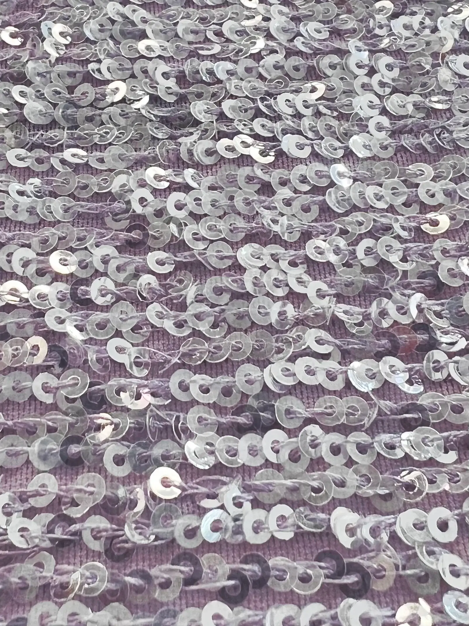 Mini Sequins on Stretch Tulle in Lavender
