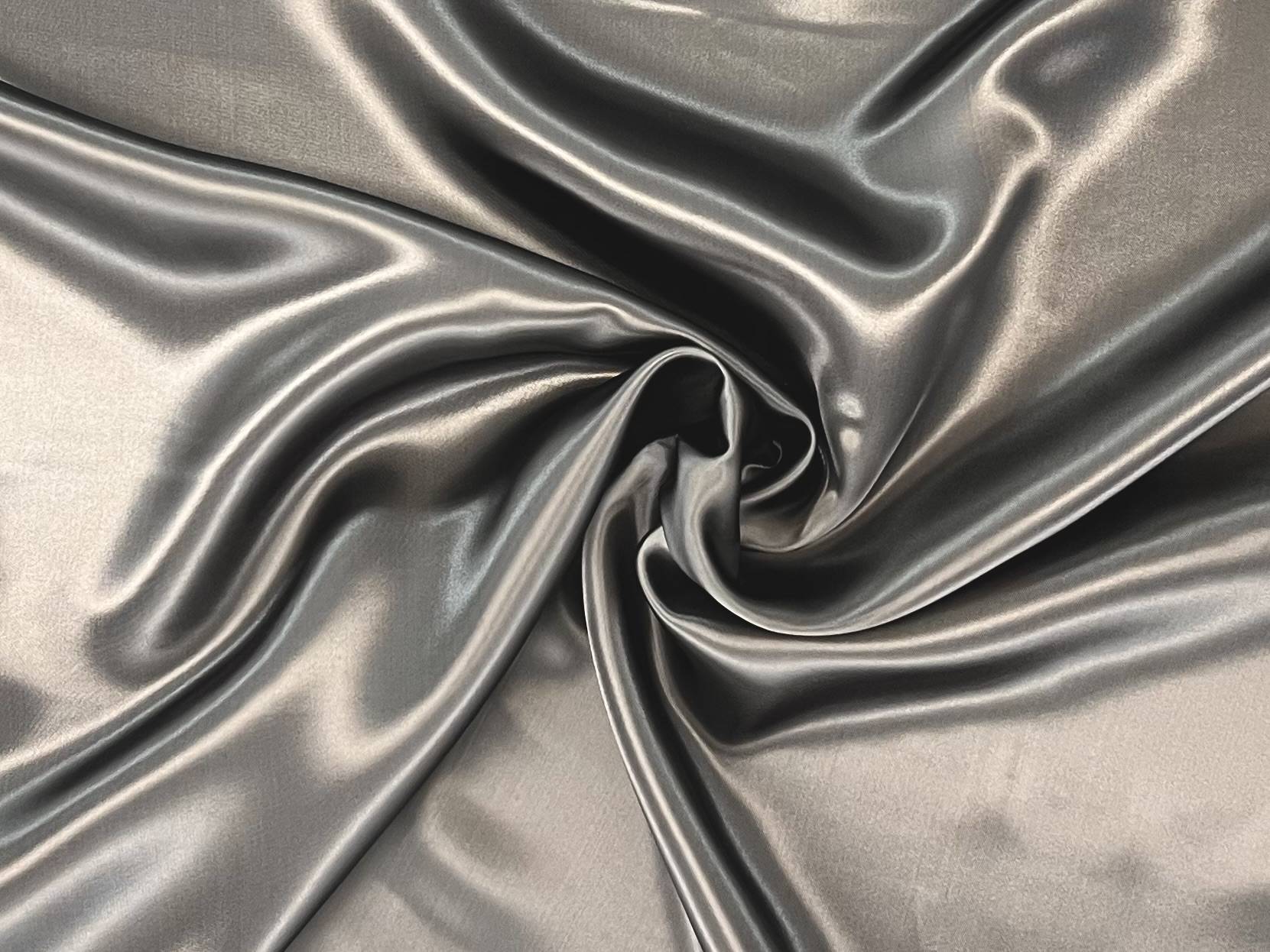 100% Viscose Satin Lining In Dark Grey
