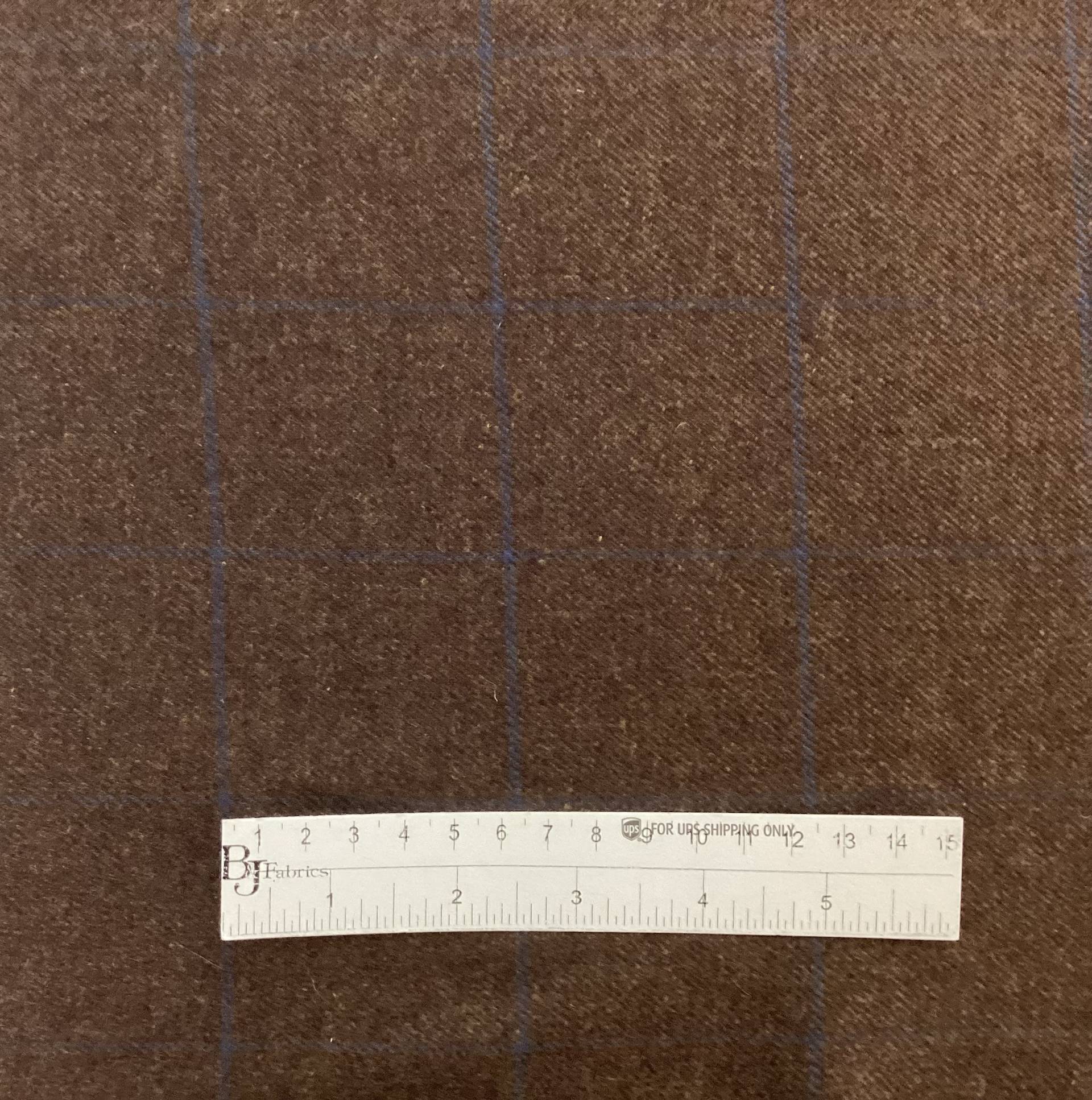 Scottish Cashmere Windowpane In Chocolate 