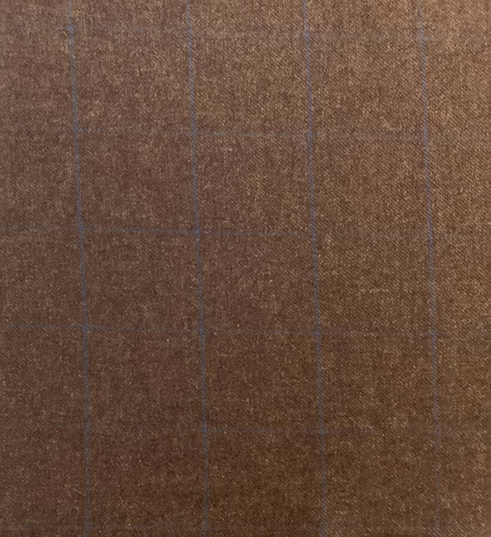 Scottish Cashmere Windowpane In Chocolate 