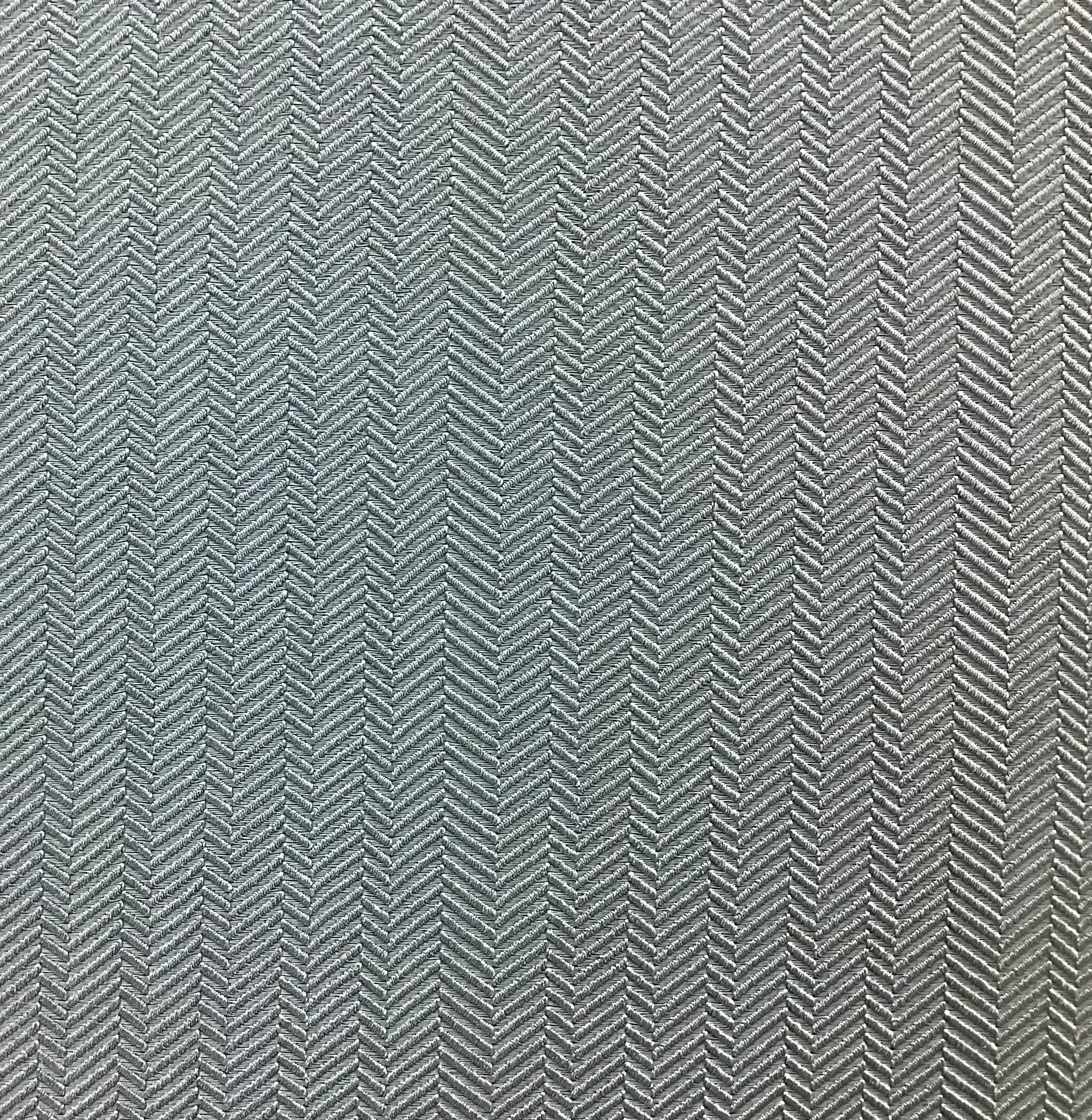 Viscose Herriingbone Damask in Smokey Blue